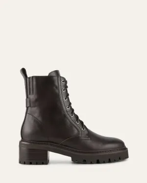 KODA FLAT ANKLE BOOTS CACAO LEATHER Jo Mercer