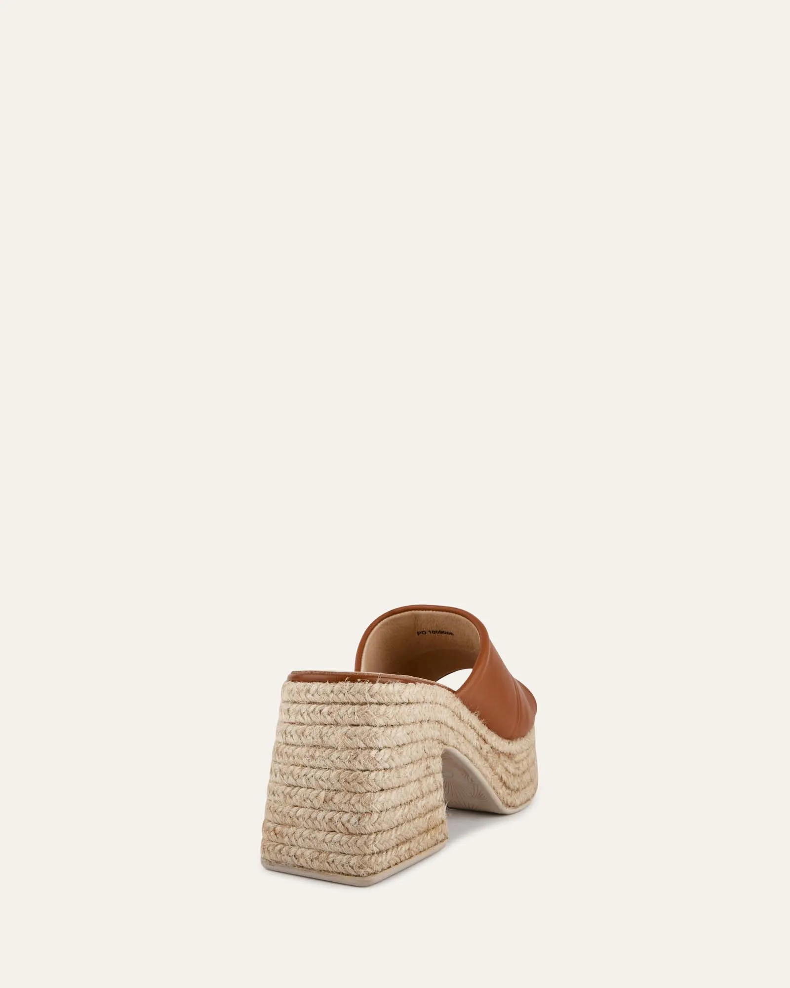 KRISTEN HIGH HEEL ESPADRILLE SANDALS TAN LEATHER Jo Mercer