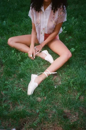 Lace Up Huarache in Blush Brother Vellies