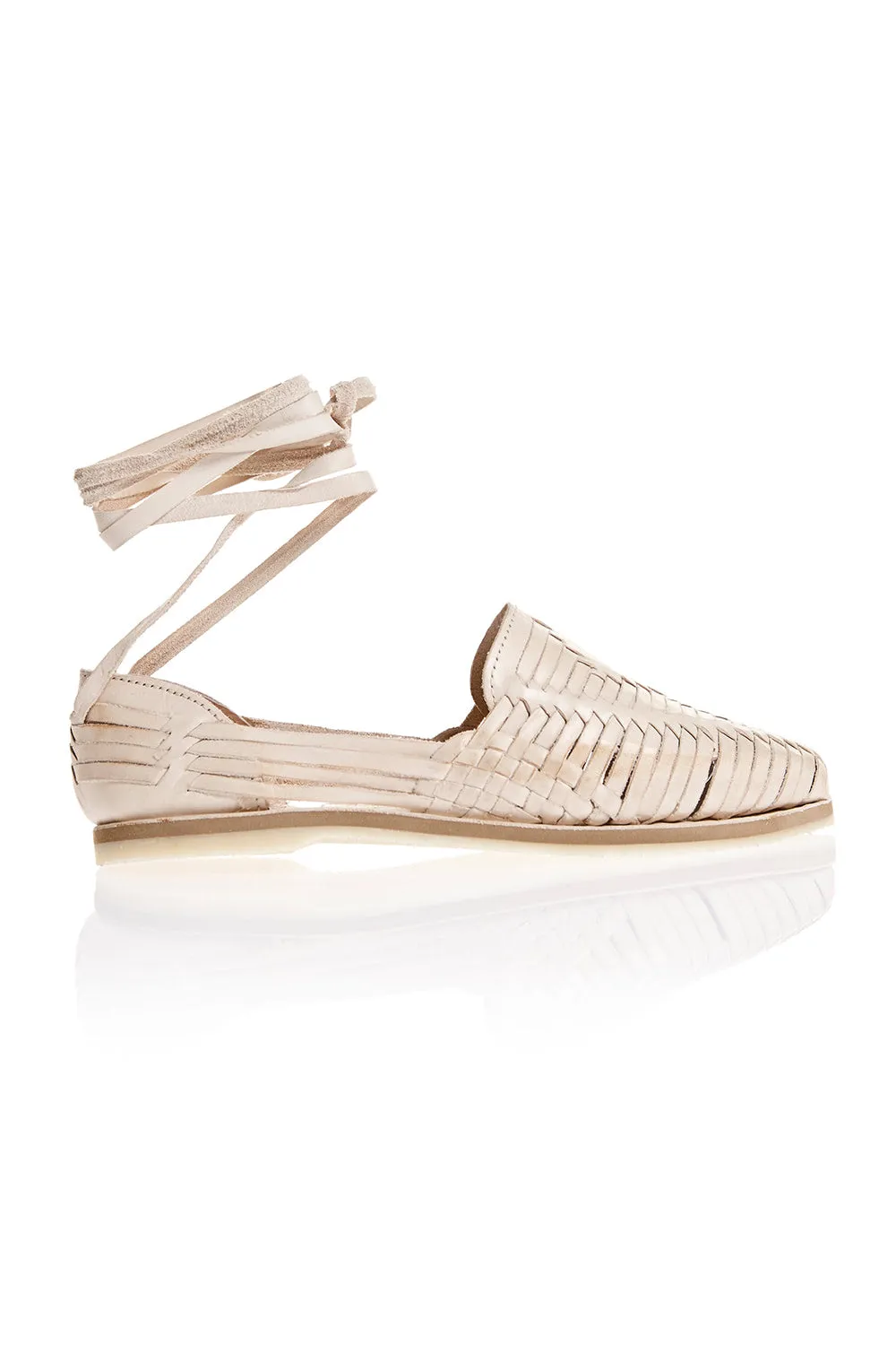 Lace Up Huarache in Blush Brother Vellies
