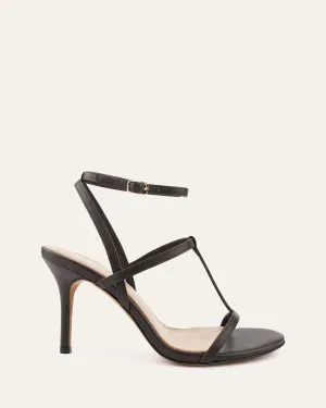 LACEY HIGH HEEL SANDALS CACAO LEATHER Jo Mercer