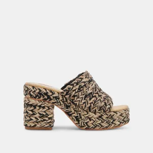 LADY HEELS BLACK MULTI WOVEN Dolce Vita