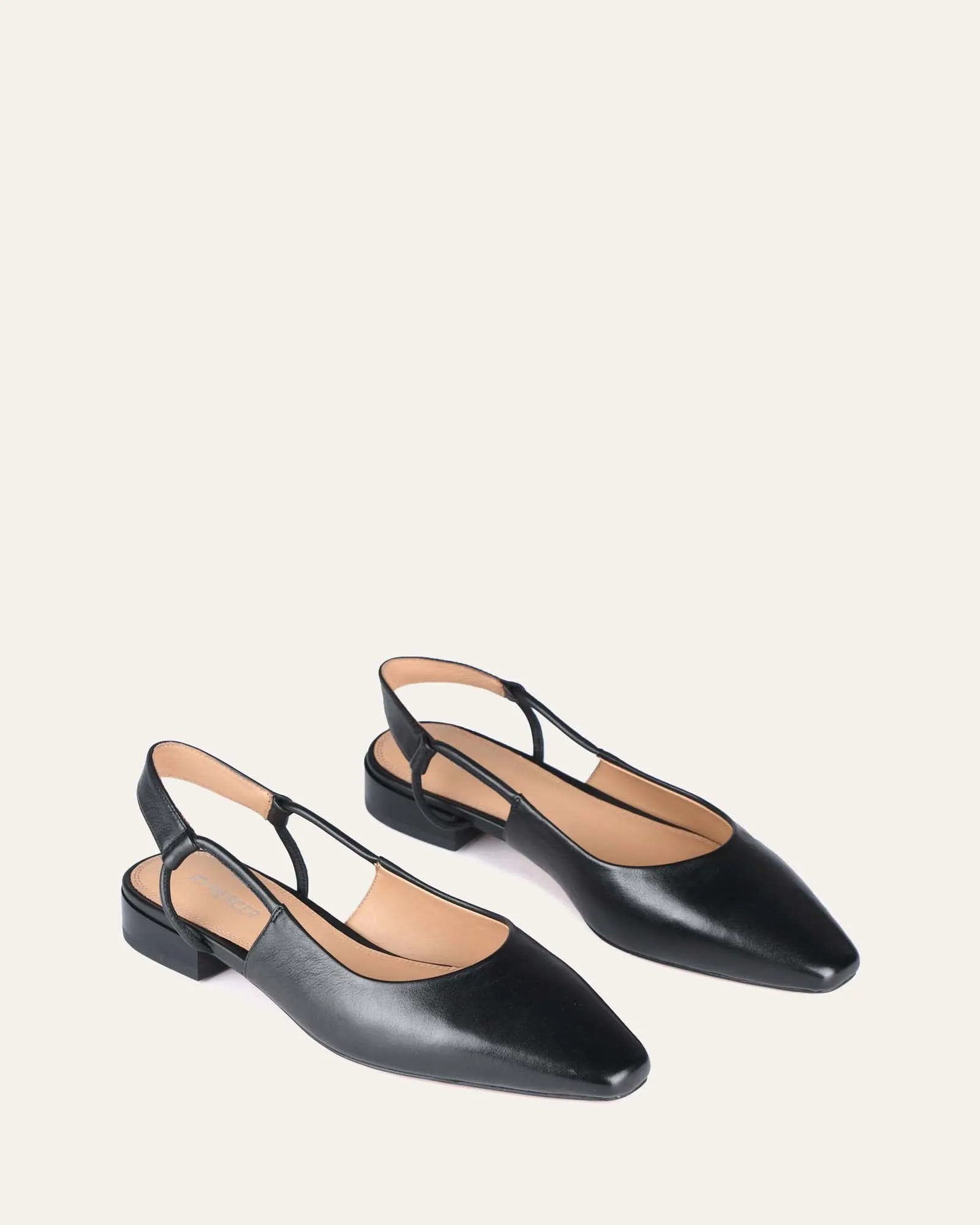 LARISSA DRESS FLATS BLACK LEATHER Jo Mercer