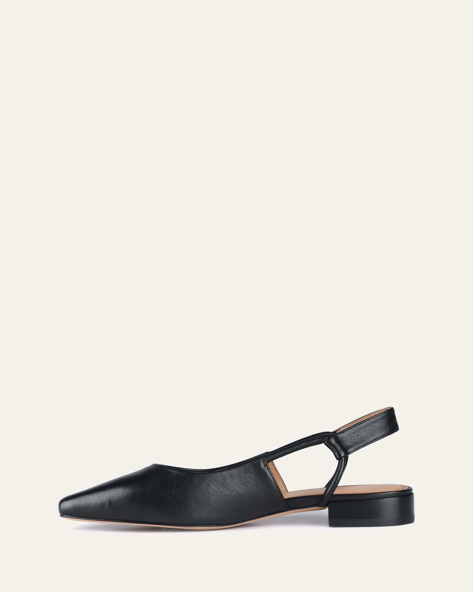 LARISSA DRESS FLATS BLACK LEATHER Jo Mercer