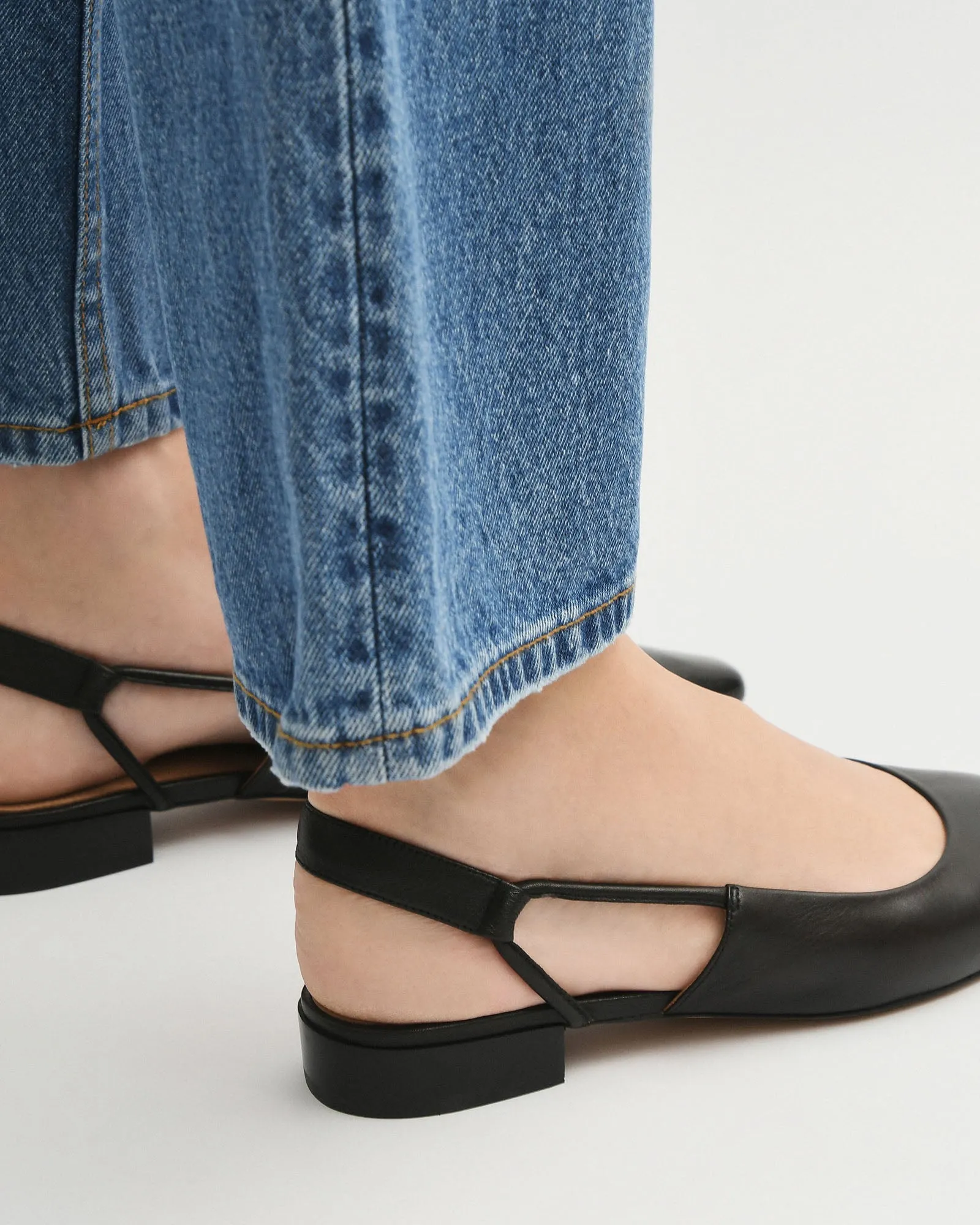 LARISSA DRESS FLATS BLACK LEATHER Jo Mercer