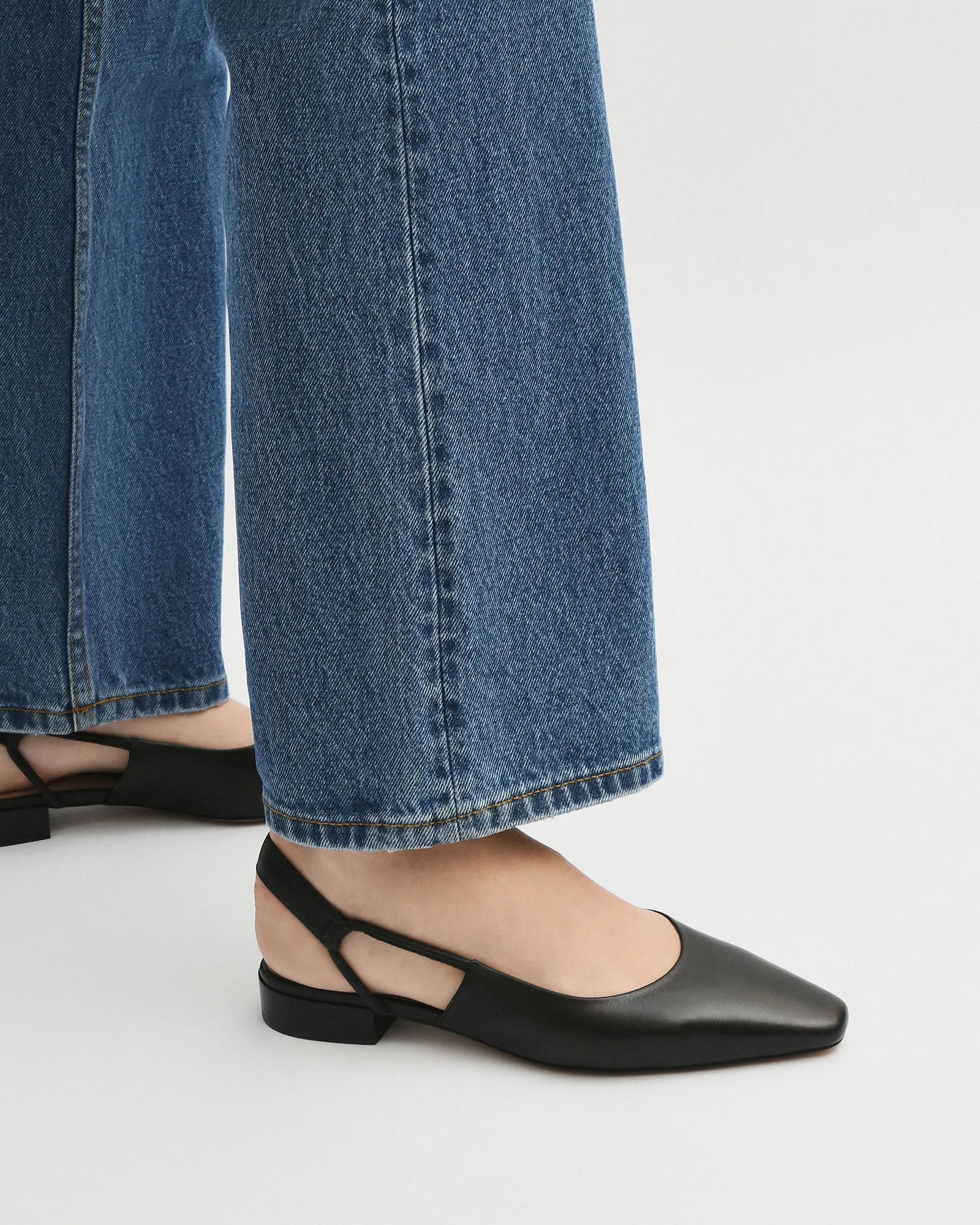 LARISSA DRESS FLATS BLACK LEATHER Jo Mercer