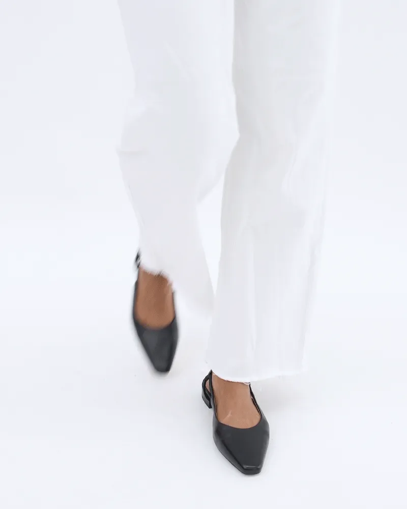 LARISSA DRESS FLATS BLACK LEATHER Jo Mercer