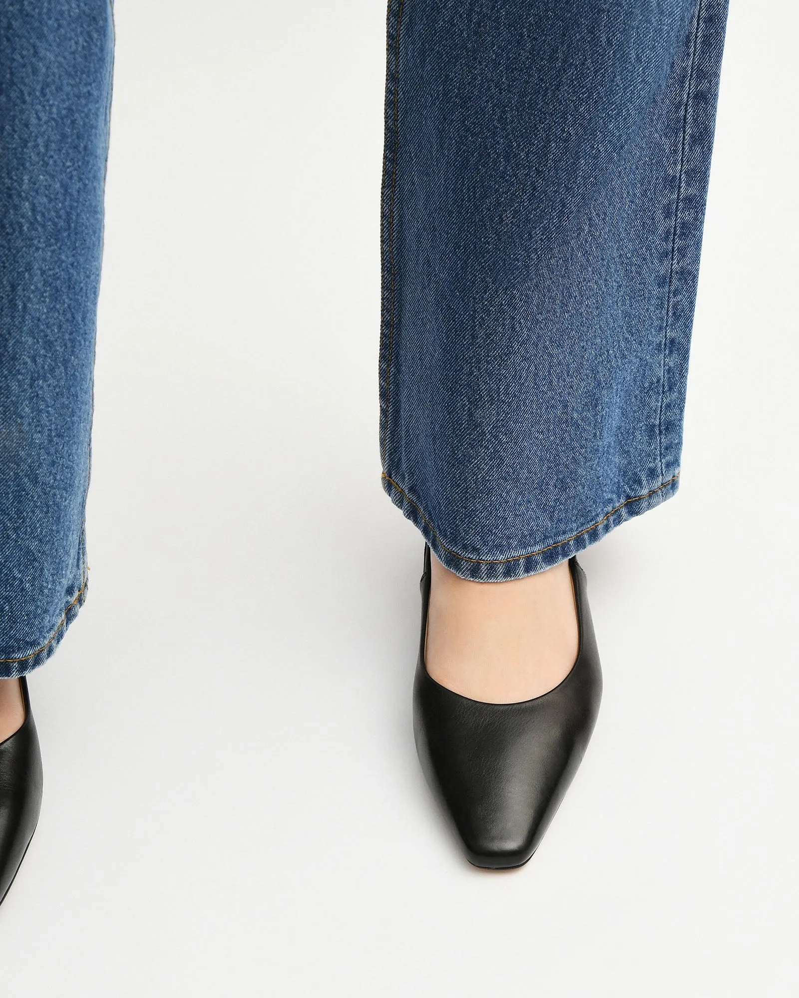LARISSA DRESS FLATS BLACK LEATHER Jo Mercer