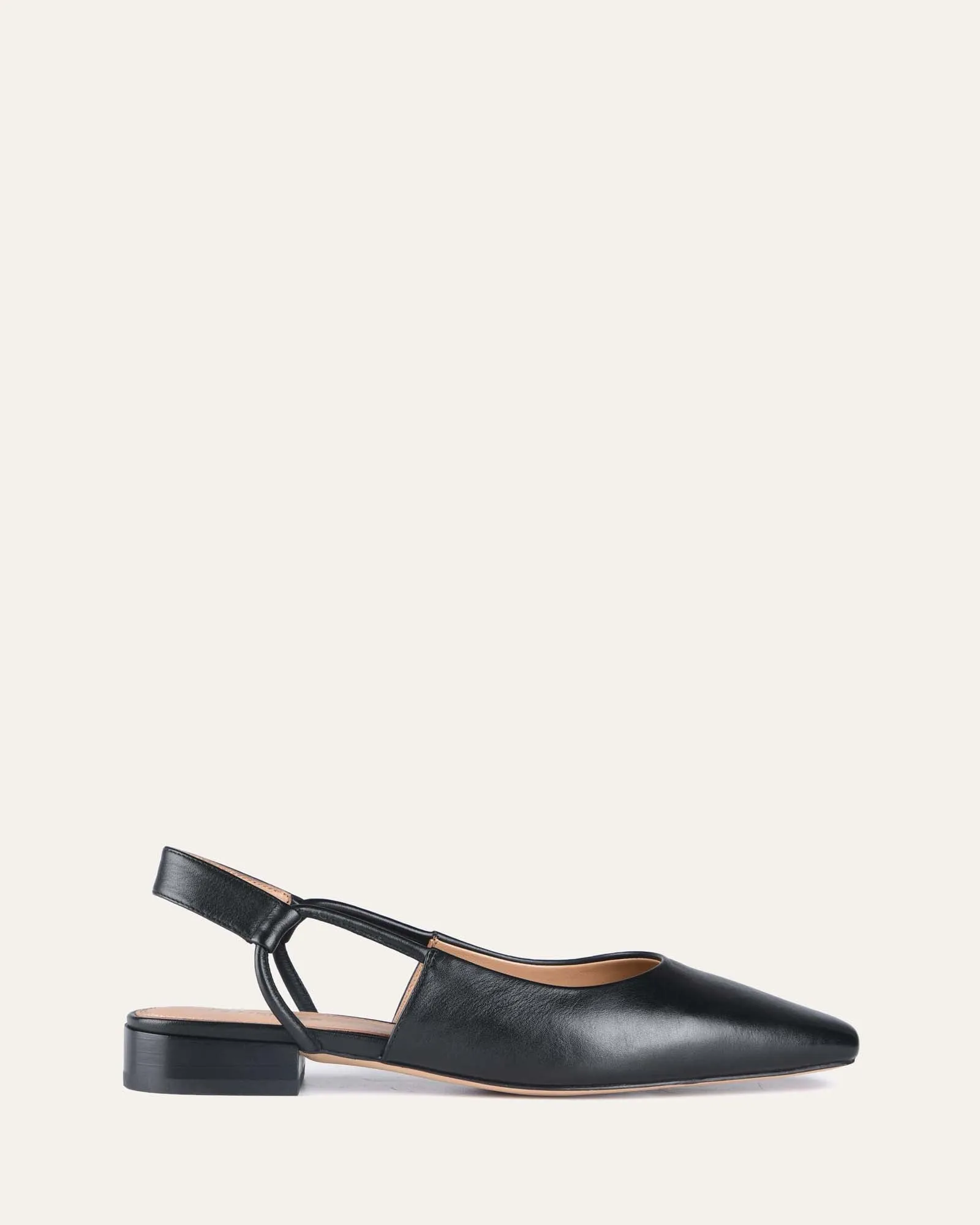 LARISSA DRESS FLATS BLACK LEATHER Jo Mercer