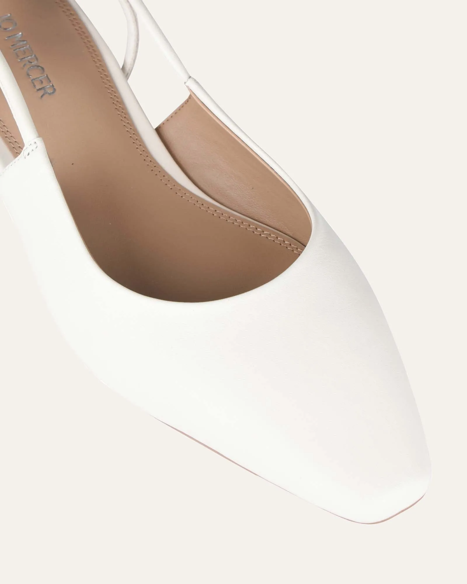 LARISSA DRESS FLATS OFF WHITE LEATHER Jo Mercer