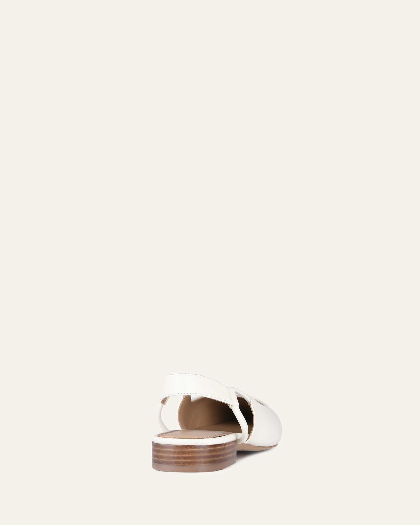 LARISSA DRESS FLATS OFF WHITE LEATHER Jo Mercer