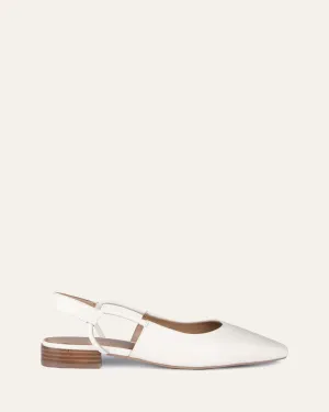 LARISSA DRESS FLATS OFF WHITE LEATHER Jo Mercer