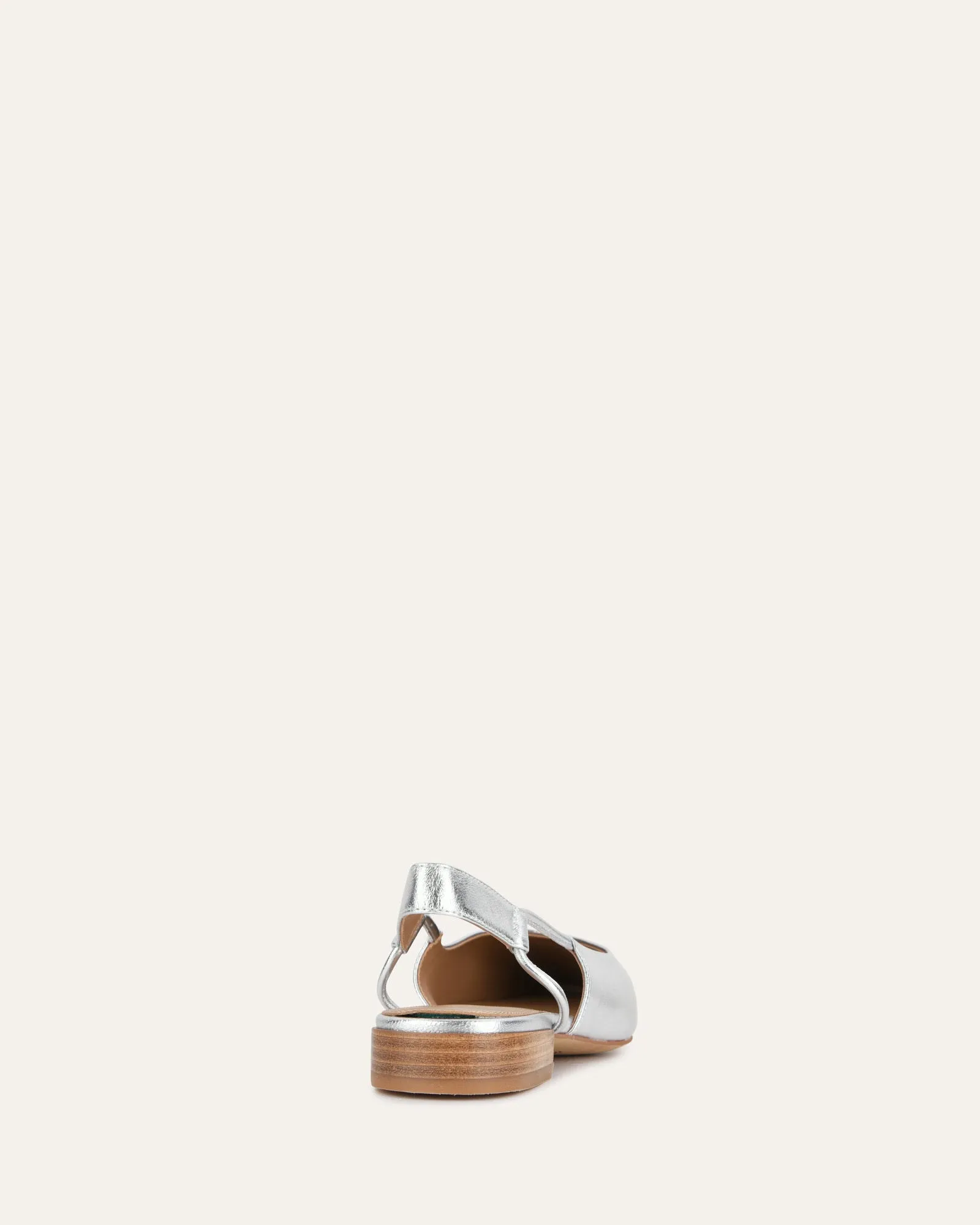 LARISSA DRESS FLATS SILVER LEATHER Jo Mercer
