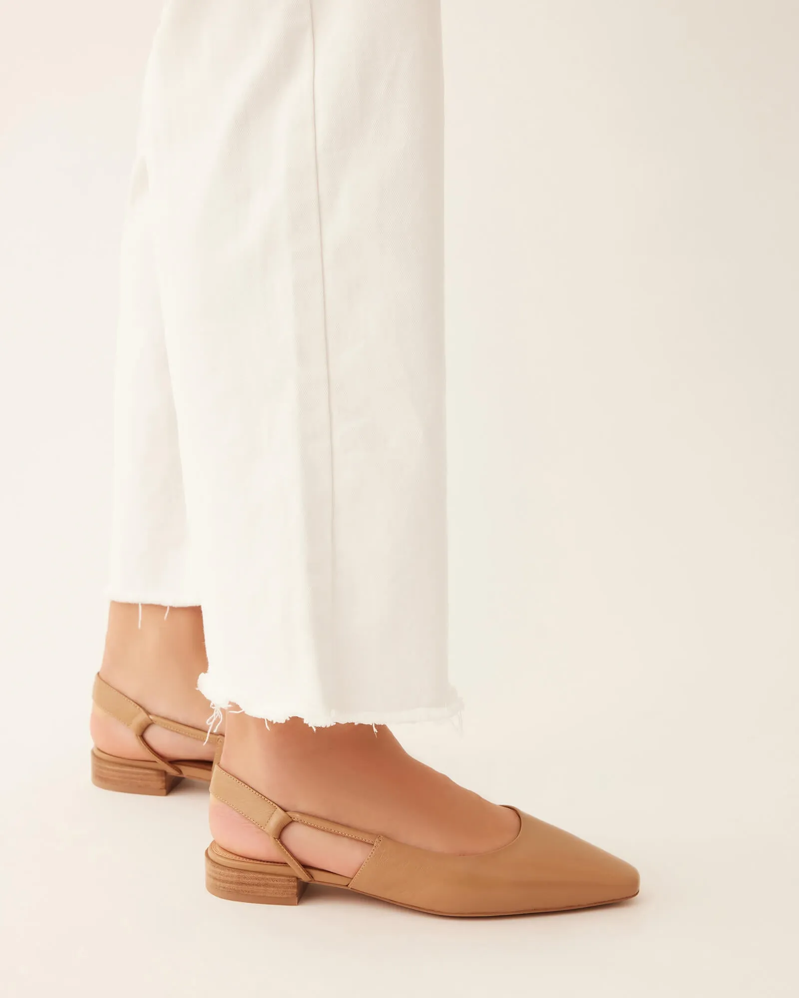 LARISSA DRESS FLATS TAN LEATHER Jo Mercer