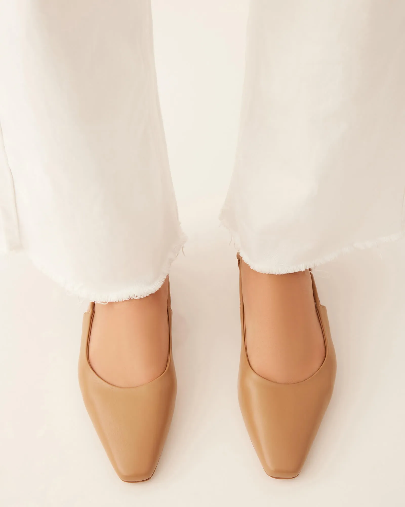 LARISSA DRESS FLATS TAN LEATHER Jo Mercer