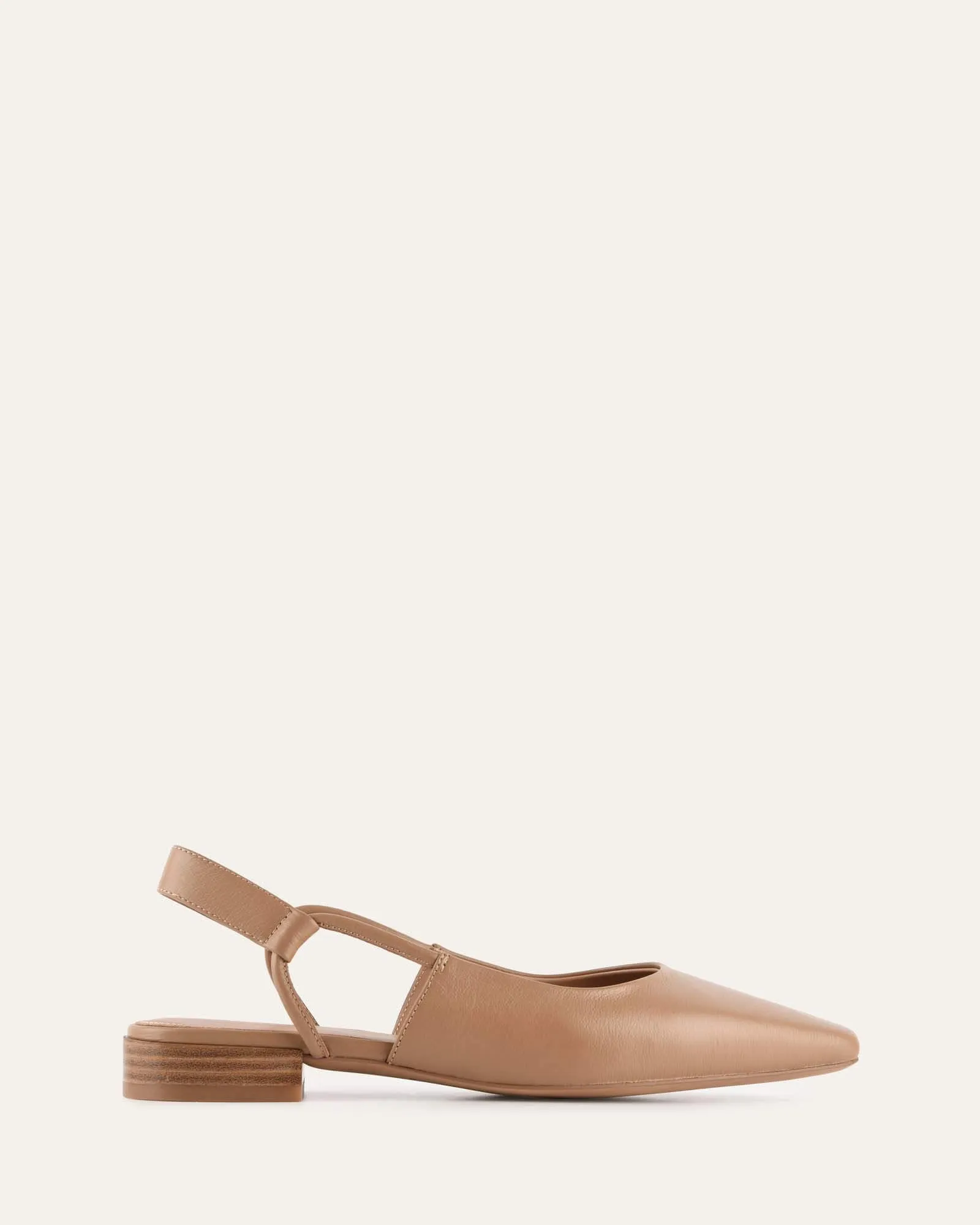 LARISSA DRESS FLATS TAN LEATHER Jo Mercer