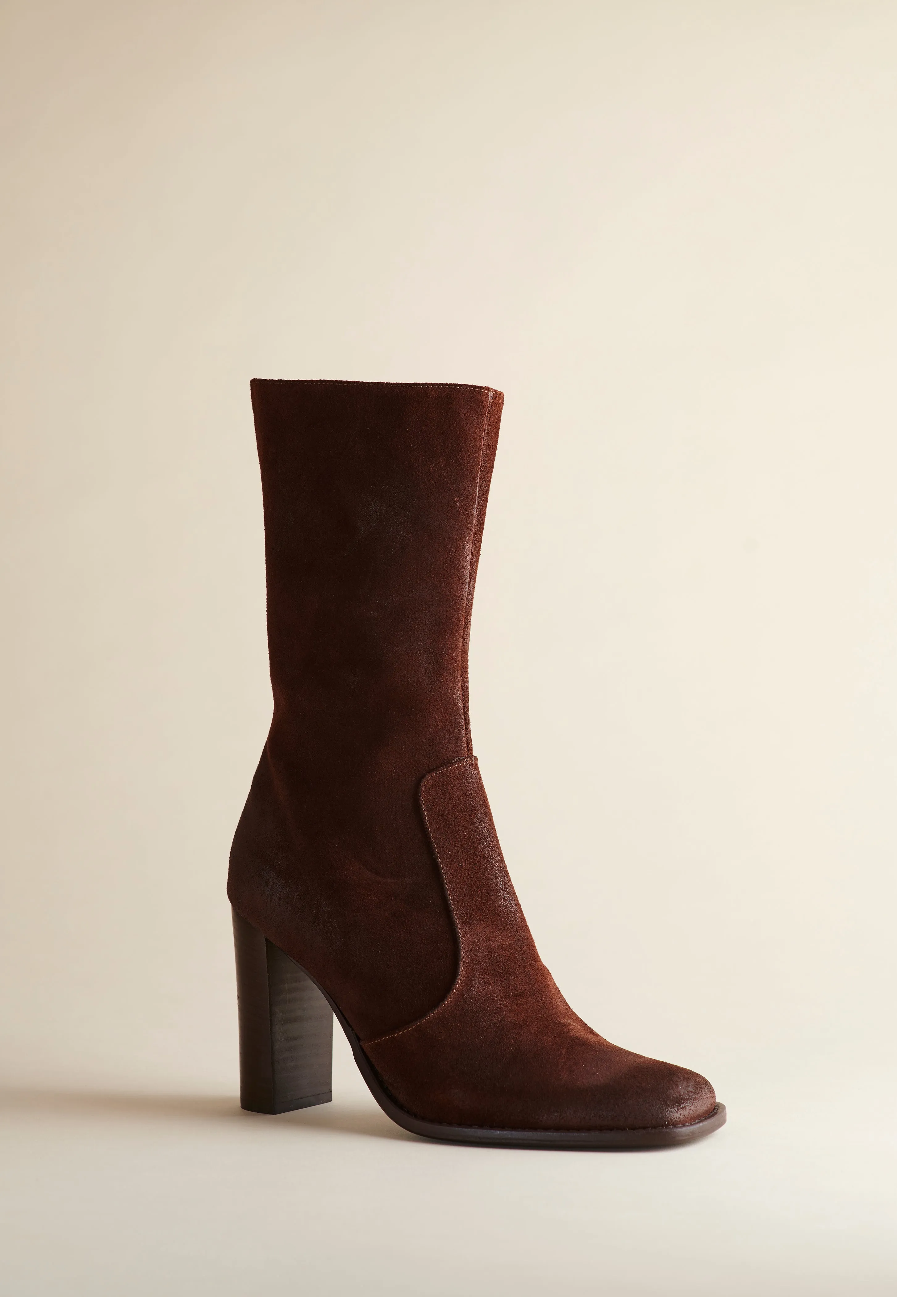 Lauryn Boot in Washed Brown Suede Brother Vellies