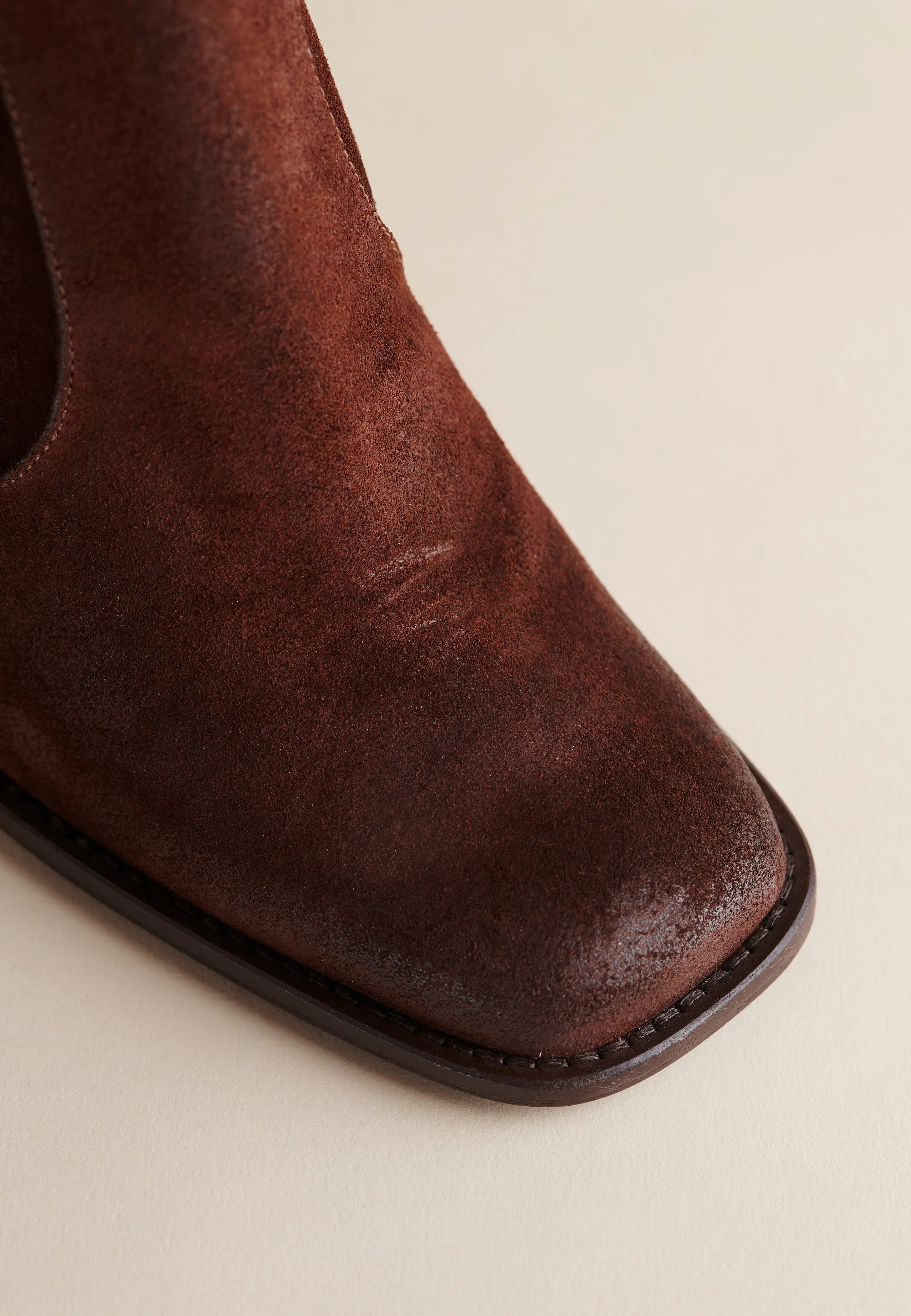 Lauryn Boot in Washed Brown Suede Brother Vellies