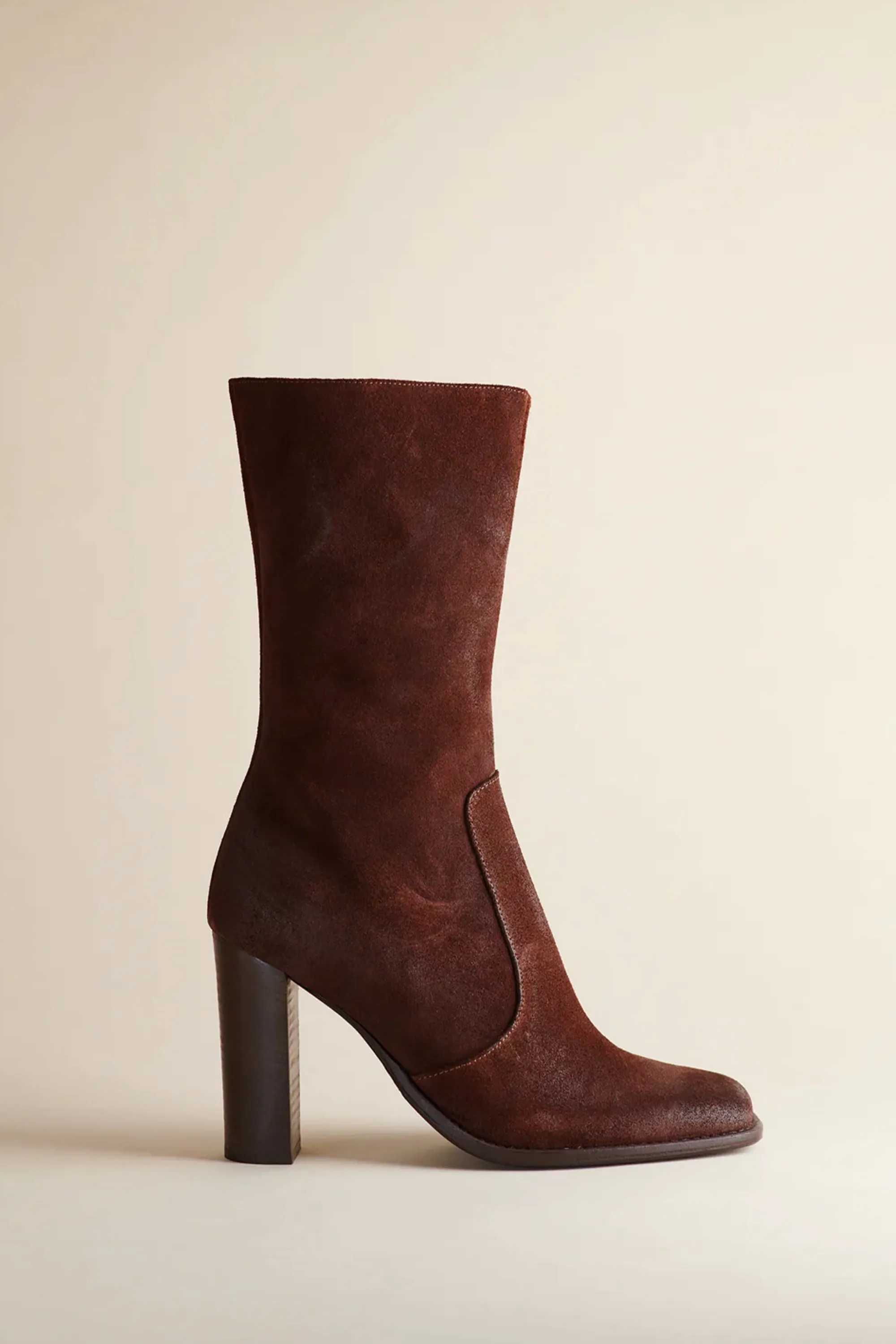 Lauryn Boot in Washed Brown Suede Brother Vellies