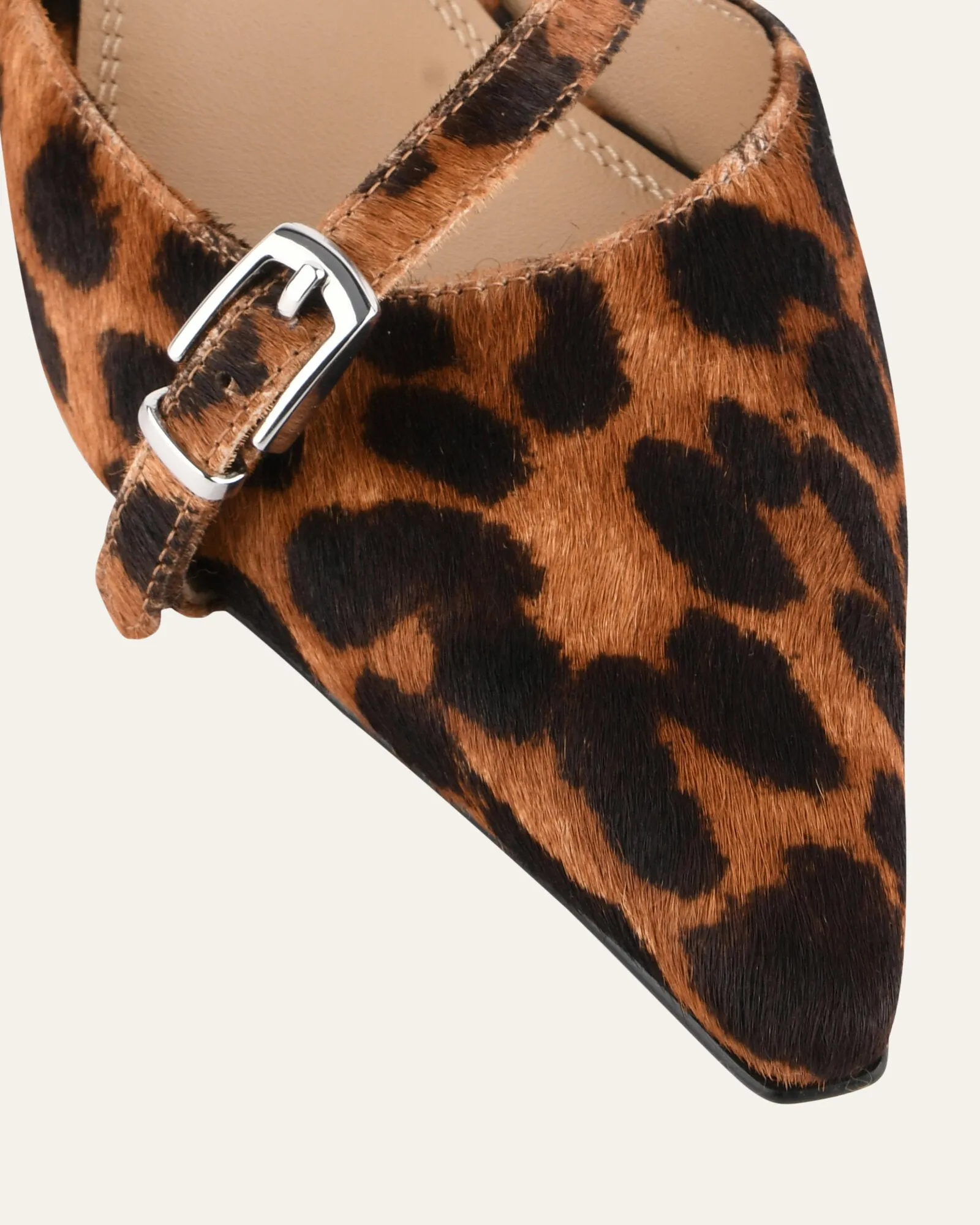 LEONA LOW HEELS OCELOT LEATHER Jo Mercer