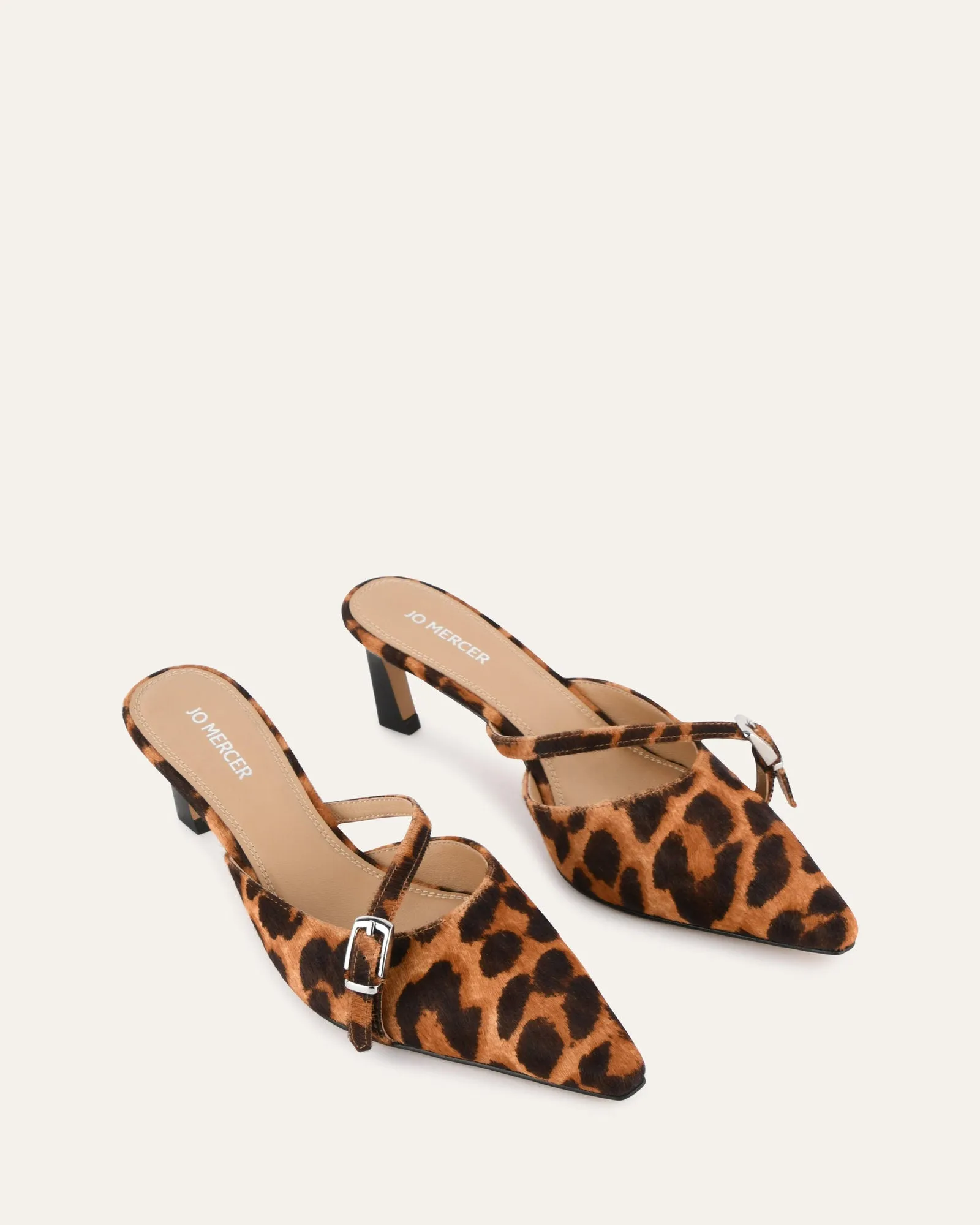 LEONA LOW HEELS OCELOT LEATHER Jo Mercer