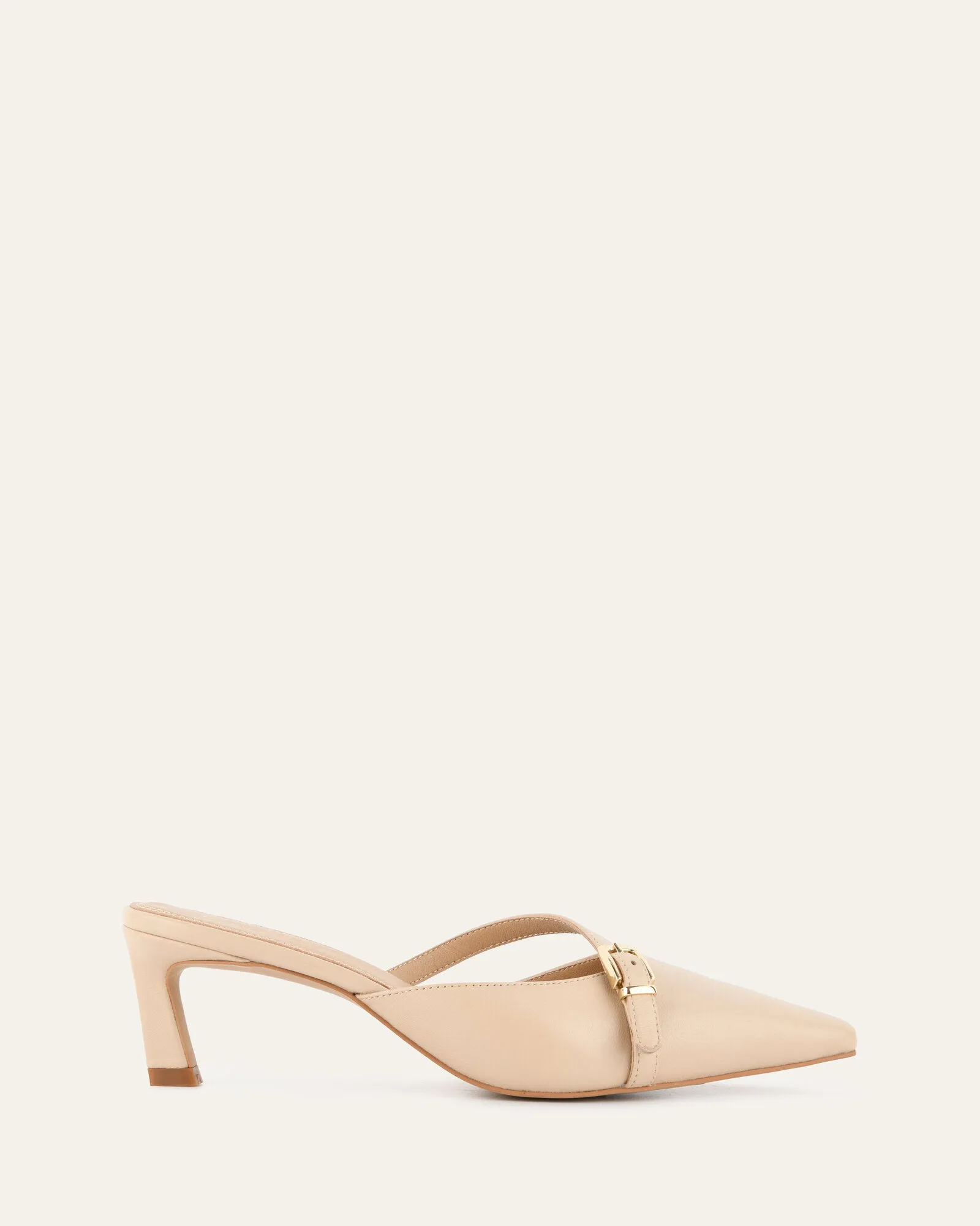 LEONA LOW HEELS SHOE SAND LEATHER Jo Mercer
