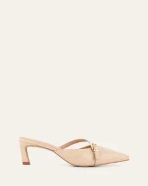 LEONA LOW HEELS SHOE SAND LEATHER Jo Mercer