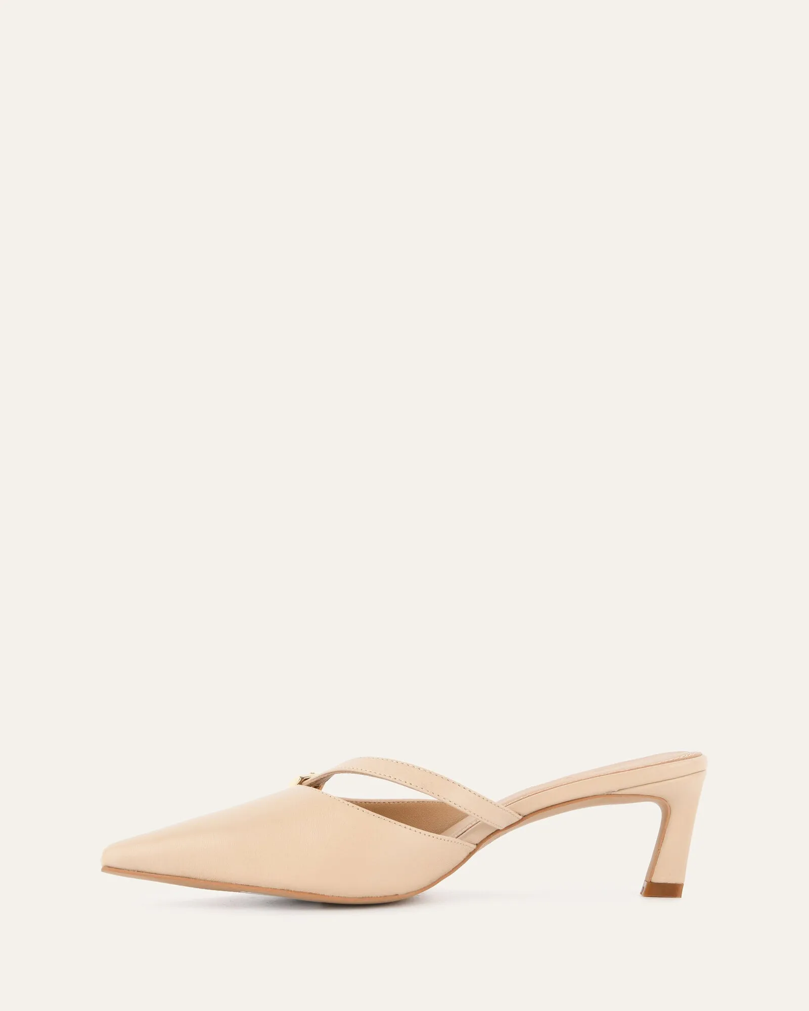 LEONA LOW HEELS SHOE SAND LEATHER Jo Mercer