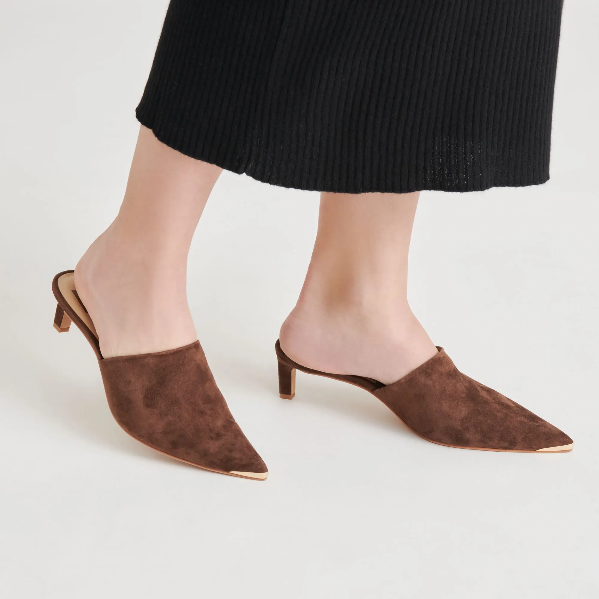 LEXY HEELS DK BROWN SUEDE Dolce Vita