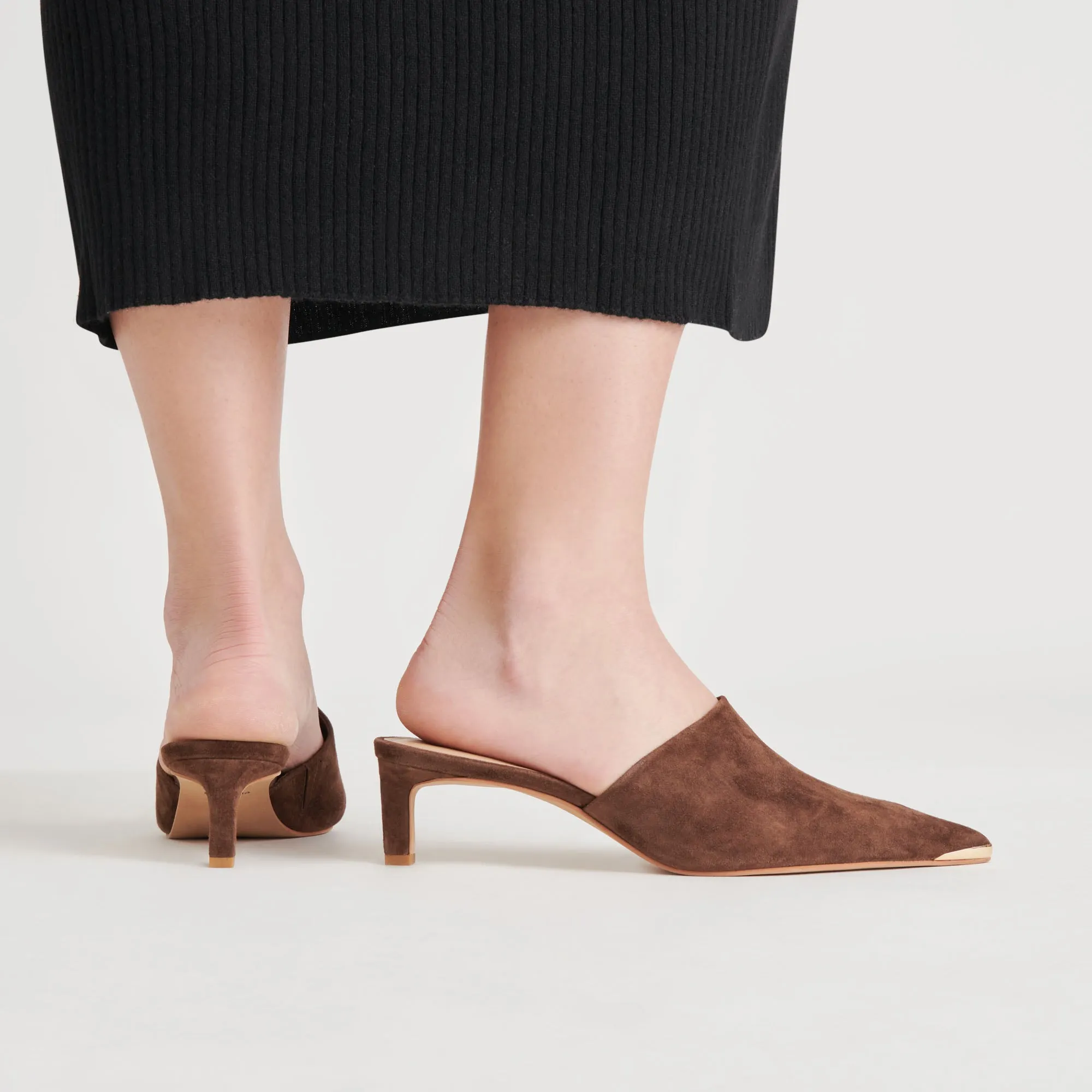 LEXY HEELS DK BROWN SUEDE Dolce Vita