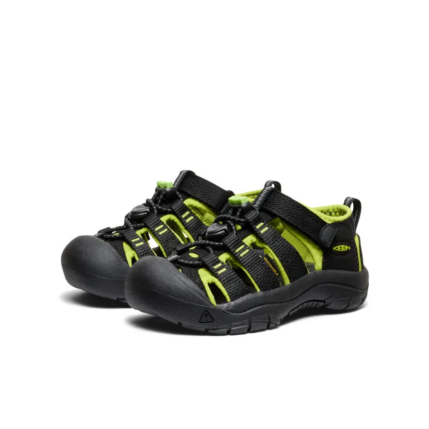 Little Kids' Newport H2  |  Black/Lime Green KEEN