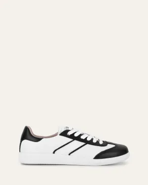 LOLA SNEAKERS BLACK WHITE LEATHER Jo Mercer