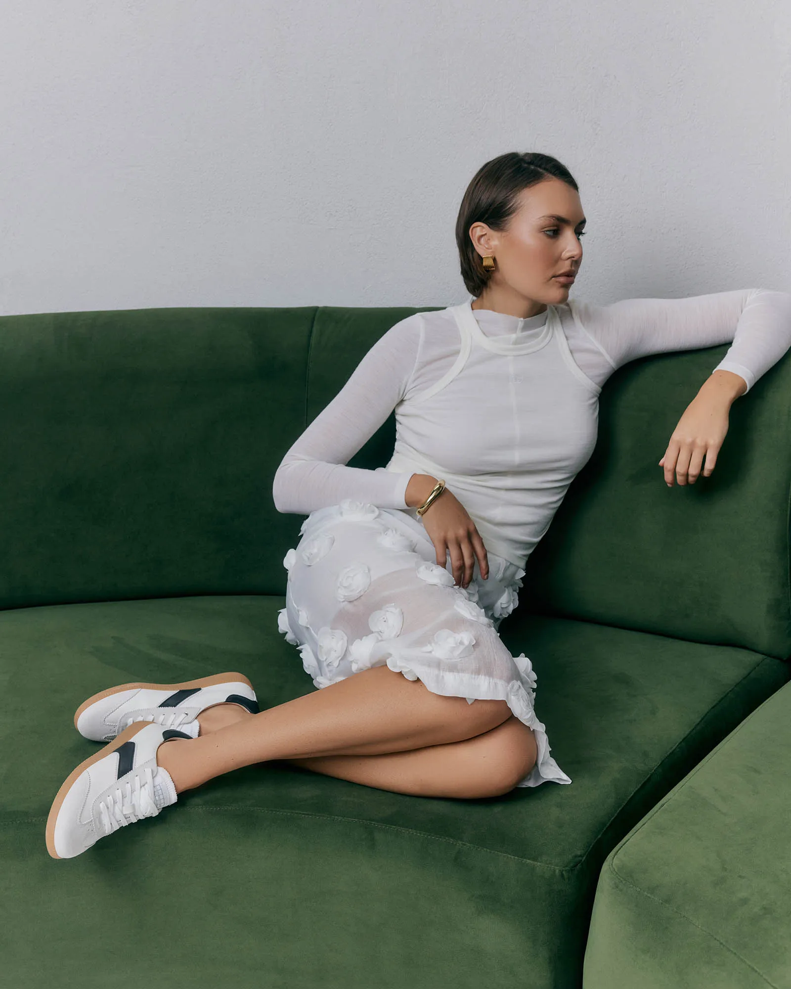 LOLA SNEAKERS WHITE BLACK LEATHER Jo Mercer