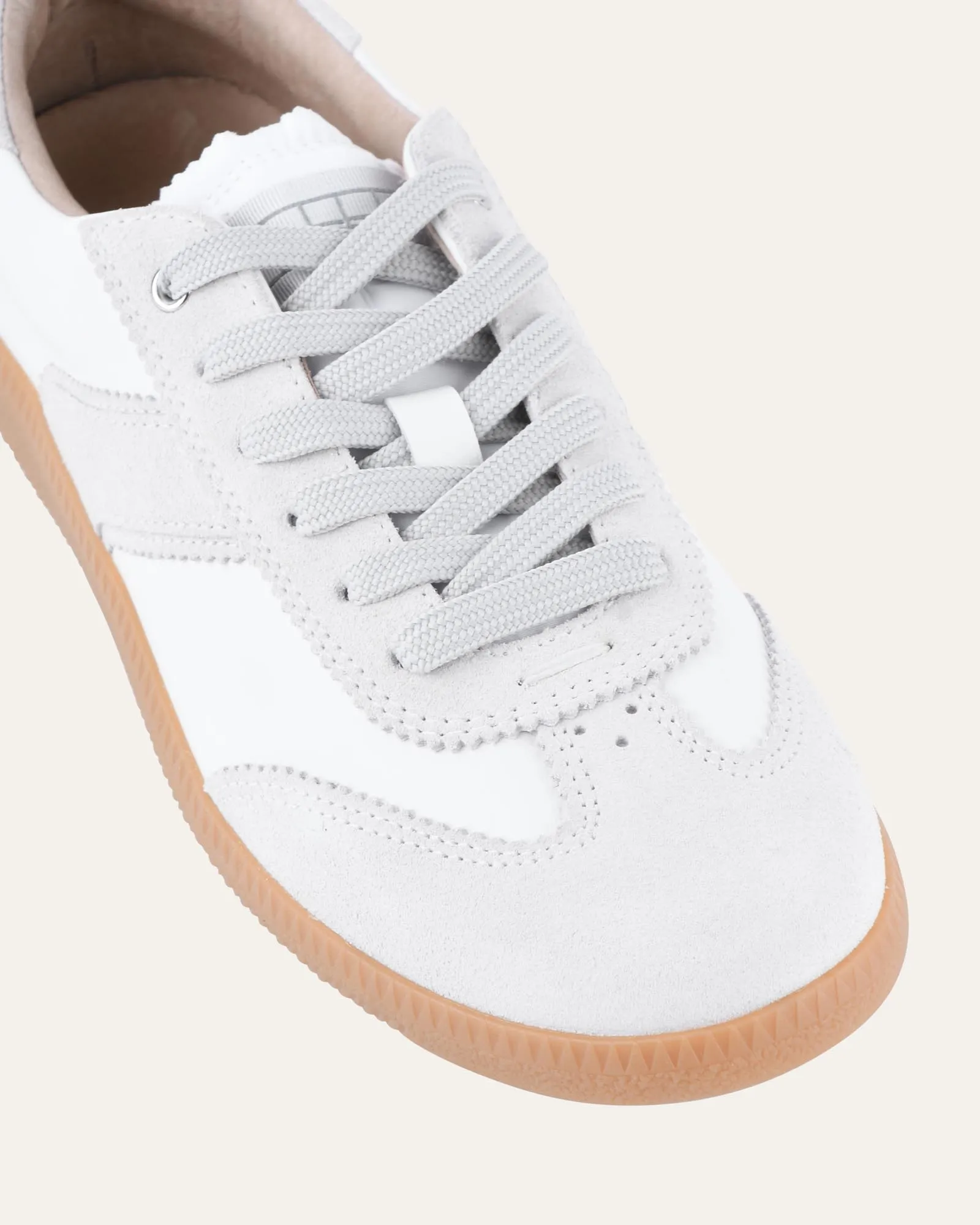 LOLA SNEAKERS WHITE GREY LEATHER Jo Mercer