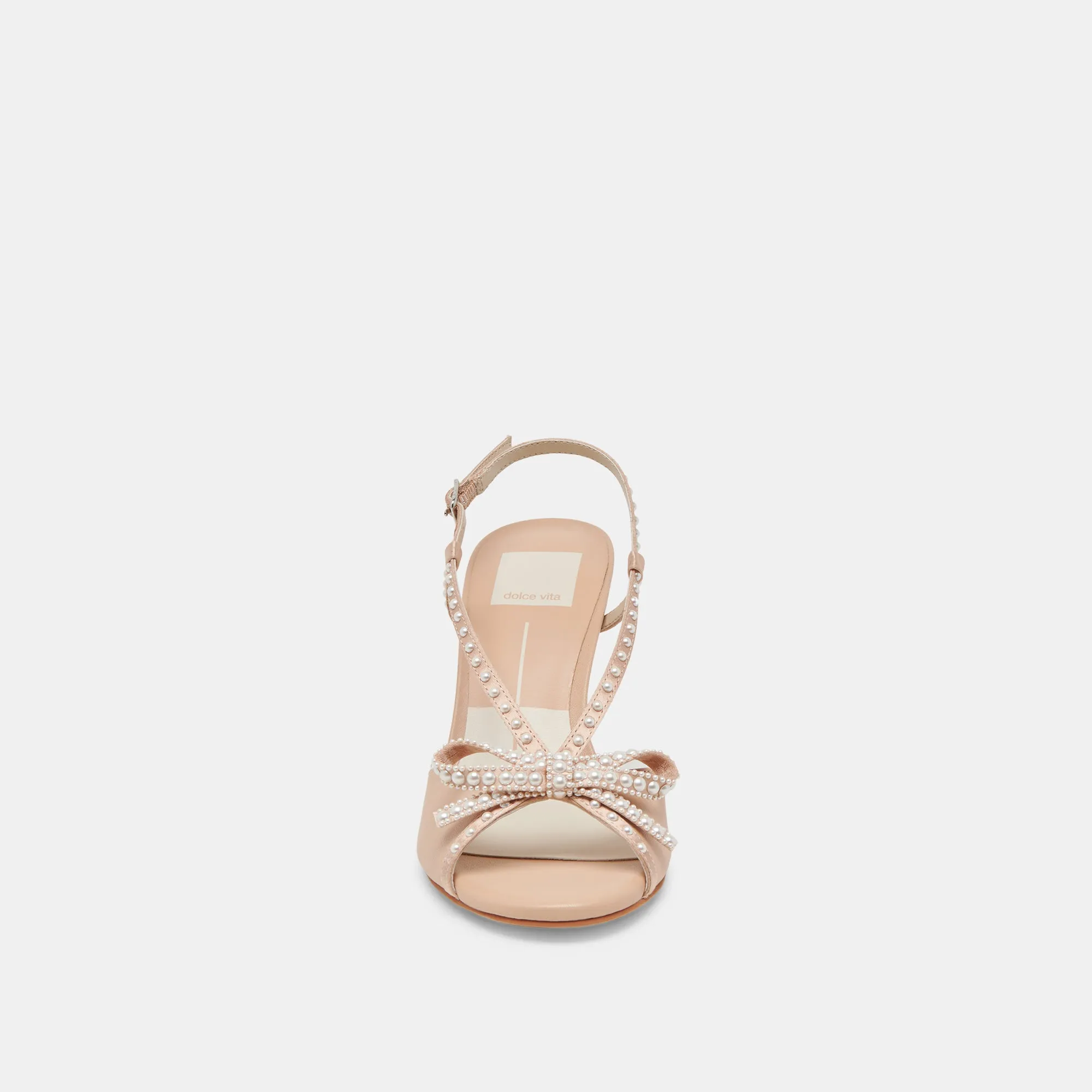 LONNY PEARL HEELS BLUSH SATIN Dolce Vita