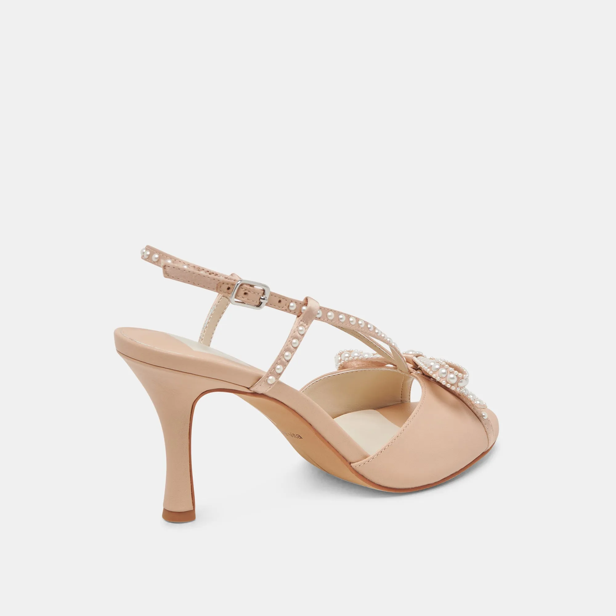 LONNY PEARL HEELS BLUSH SATIN Dolce Vita