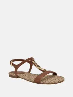 Lookon Logo Chain Strap Sandals