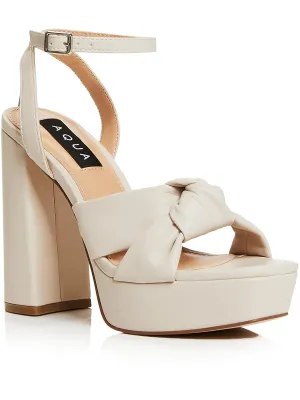 Lory Womens Platform Ankle Strap Block Heels