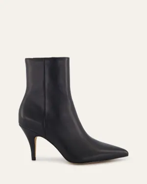 LOTTIE HIGH ANKLE BOOTS BLACK LEATHER Jo Mercer