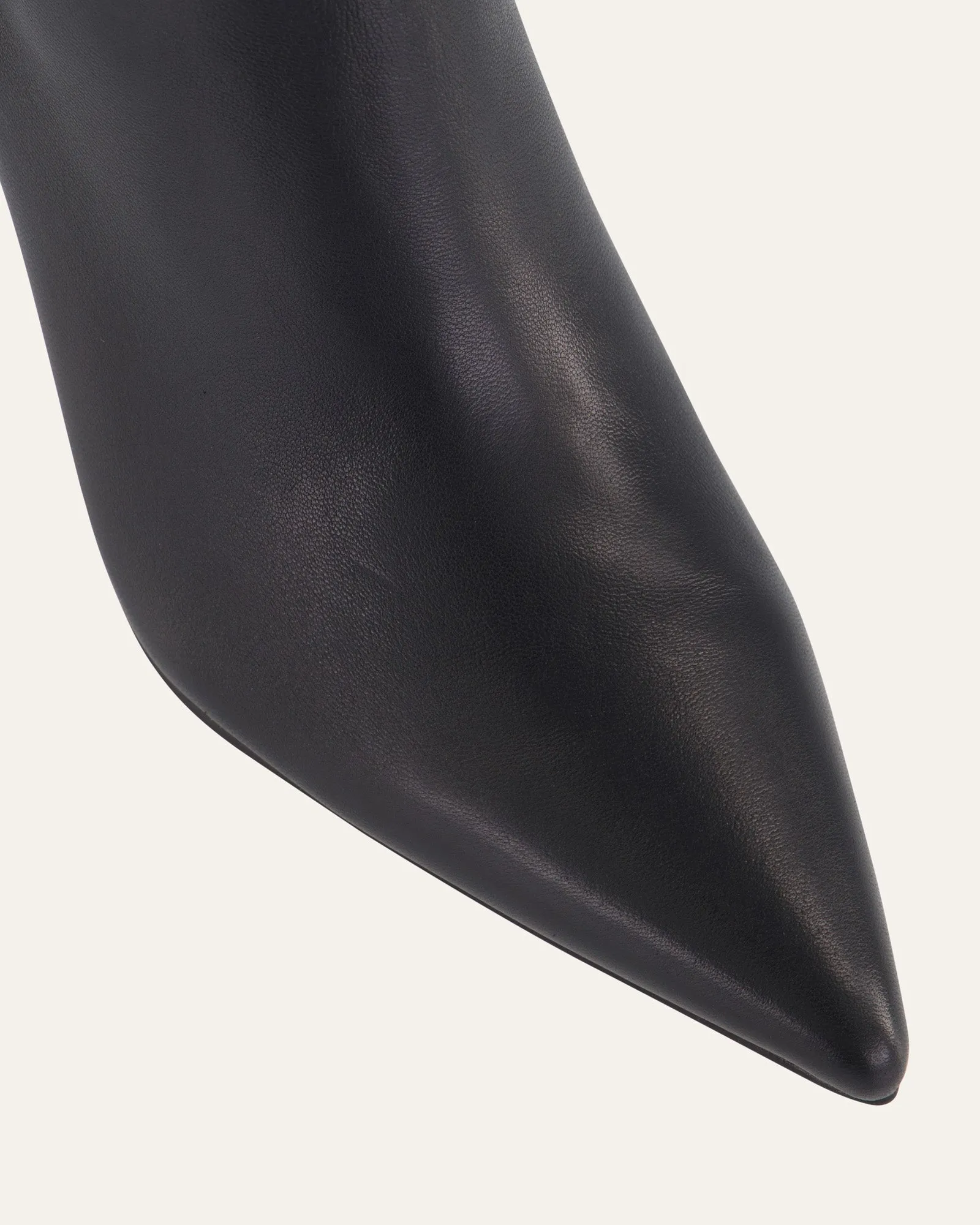 LOTTIE HIGH ANKLE BOOTS BLACK LEATHER Jo Mercer