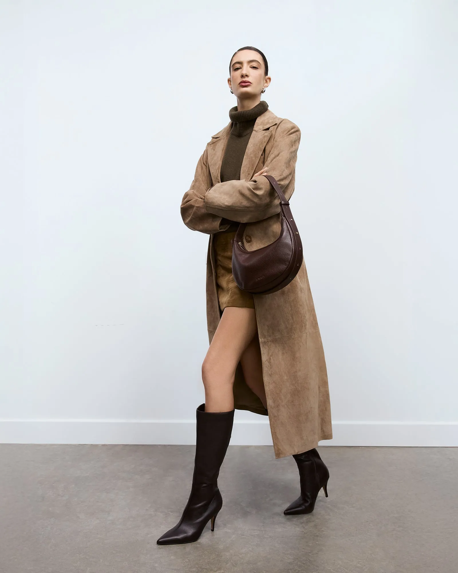 LOTUS KNEE BOOTS BITTER CHOC LEATHER Jo Mercer