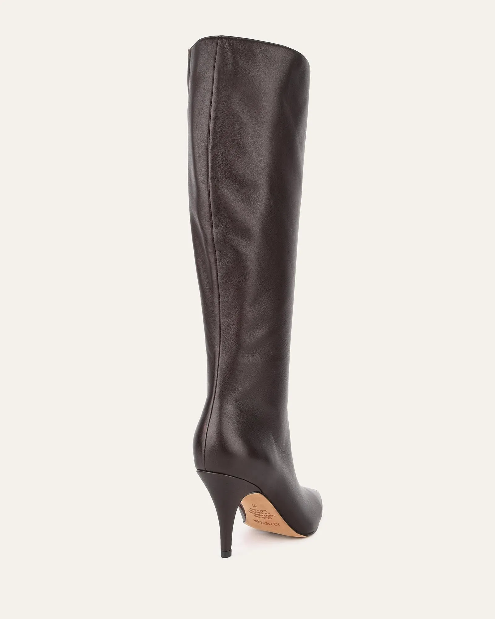 LOTUS KNEE BOOTS BITTER CHOC LEATHER Jo Mercer