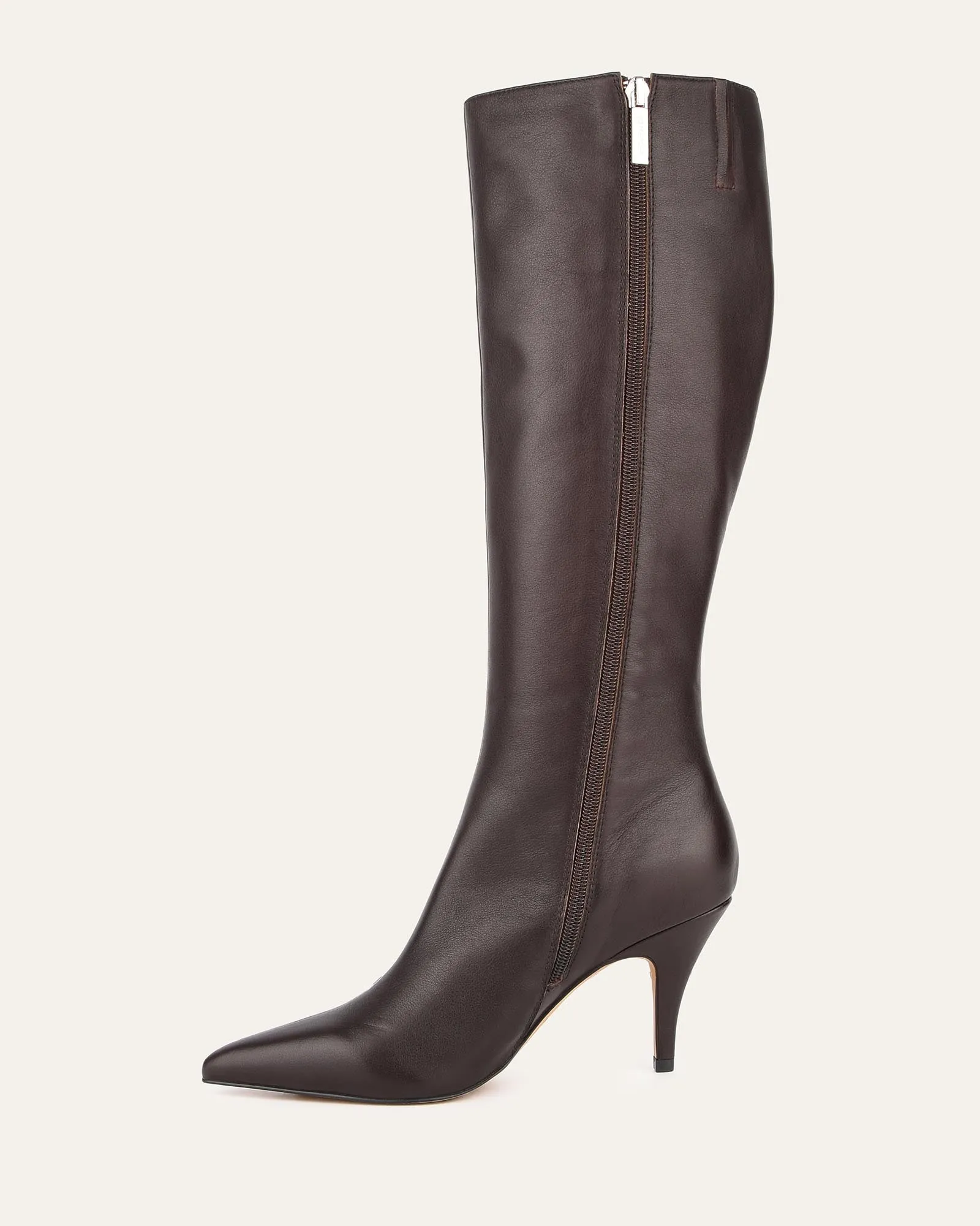 LOTUS KNEE BOOTS BITTER CHOC LEATHER Jo Mercer
