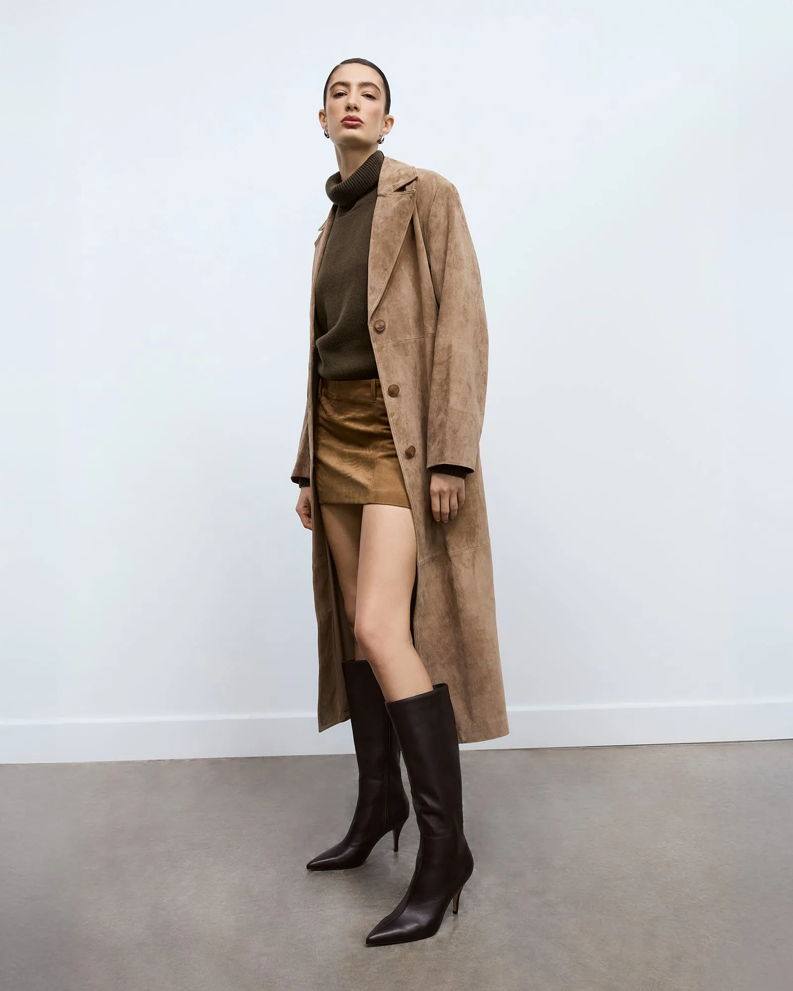 LOTUS KNEE BOOTS BITTER CHOC LEATHER Jo Mercer
