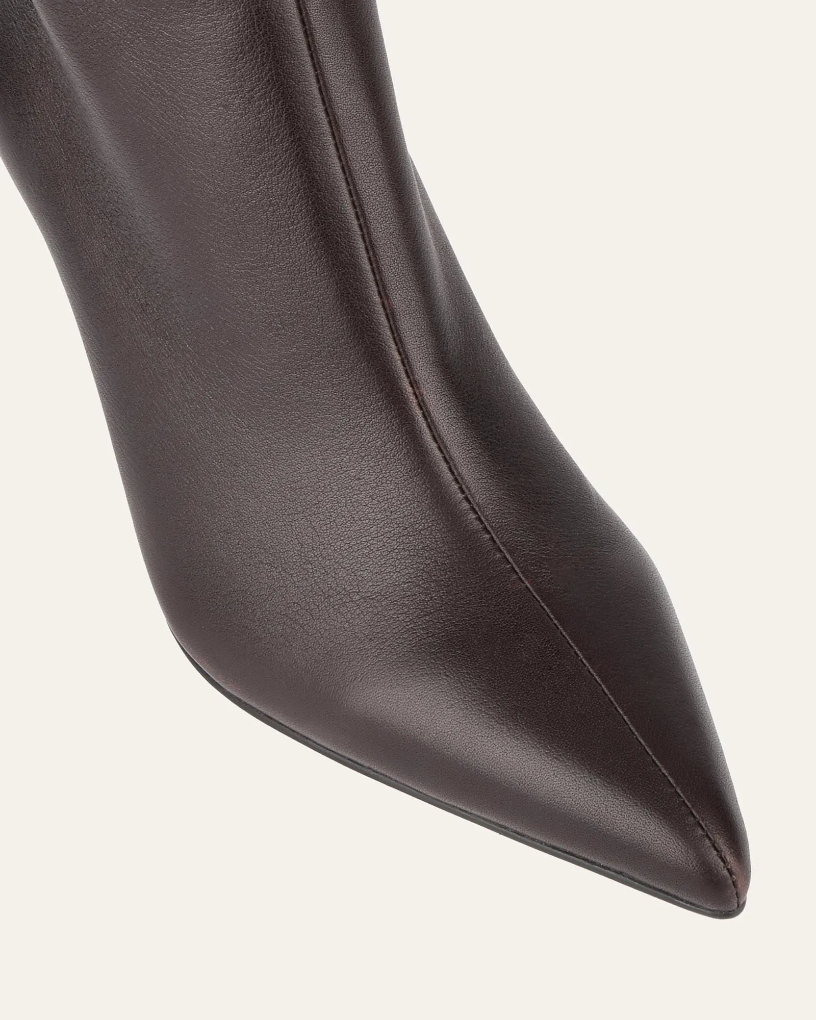 LOTUS KNEE BOOTS BITTER CHOC LEATHER Jo Mercer