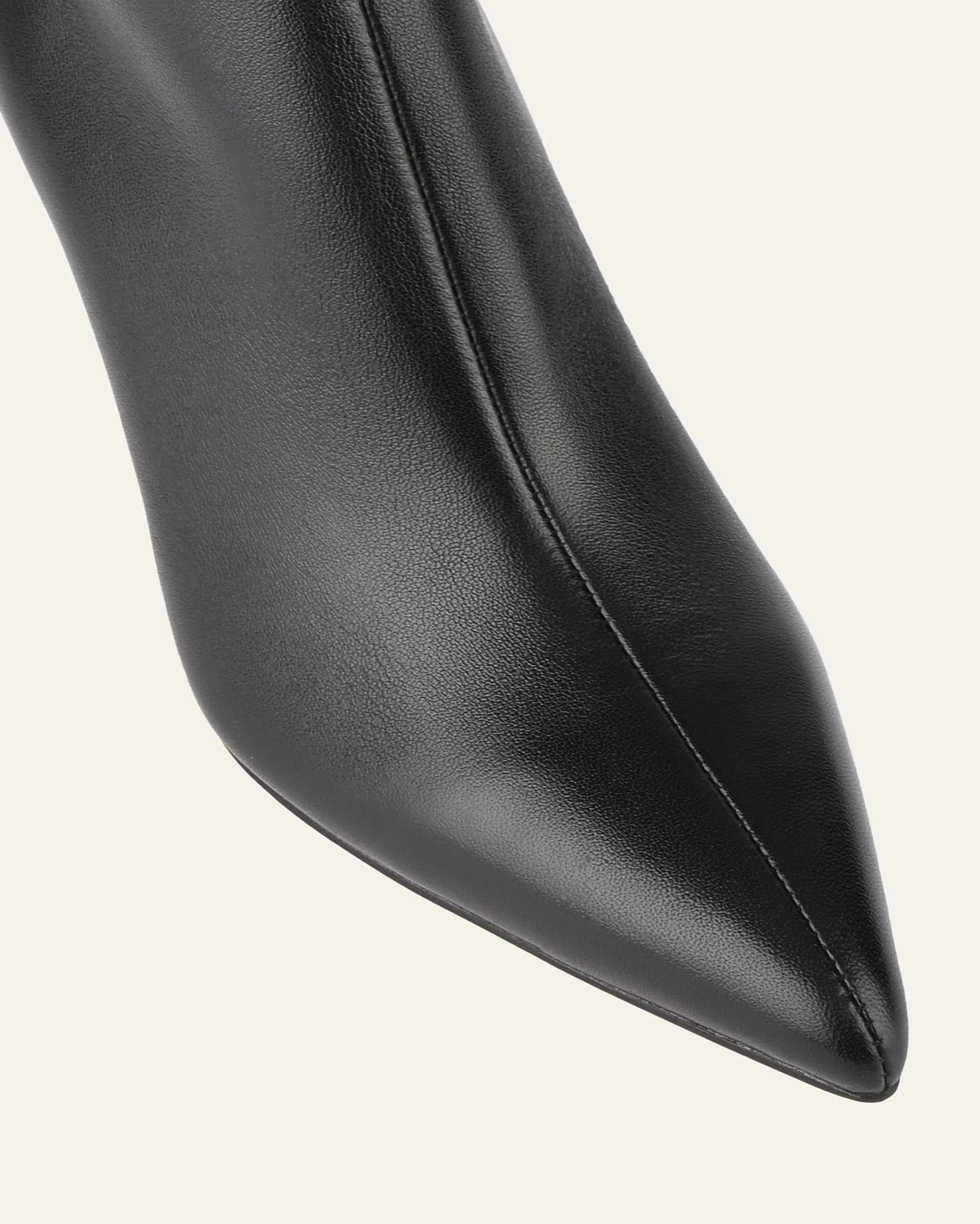 LOTUS KNEE BOOTS BLACK LEATHER Jo Mercer