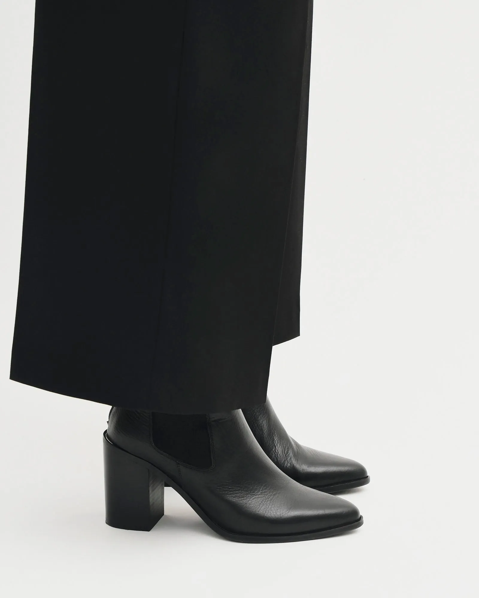 LOVER HIGH ANKLE BOOTS BLACK LEATHER Jo Mercer