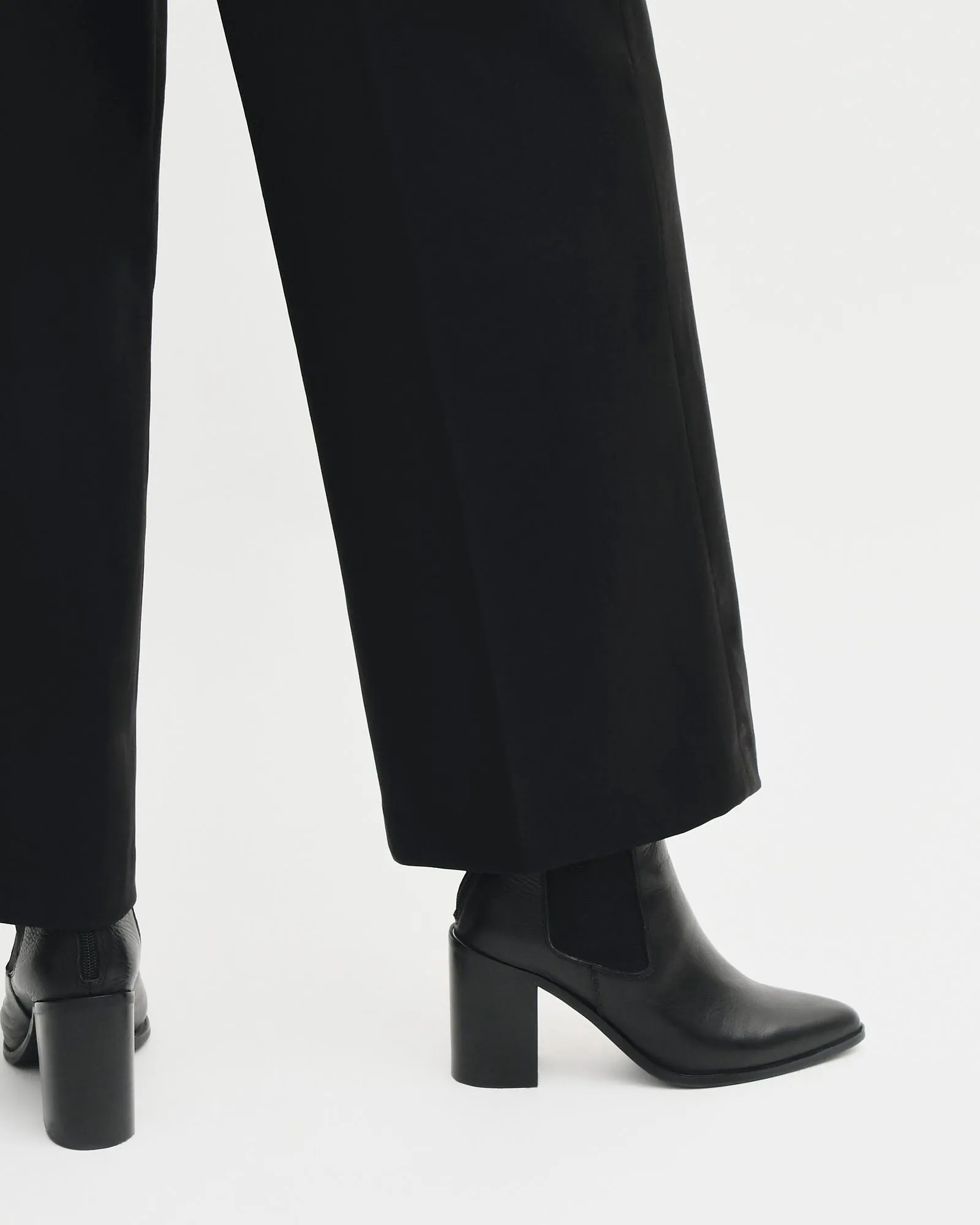 LOVER HIGH ANKLE BOOTS BLACK LEATHER Jo Mercer
