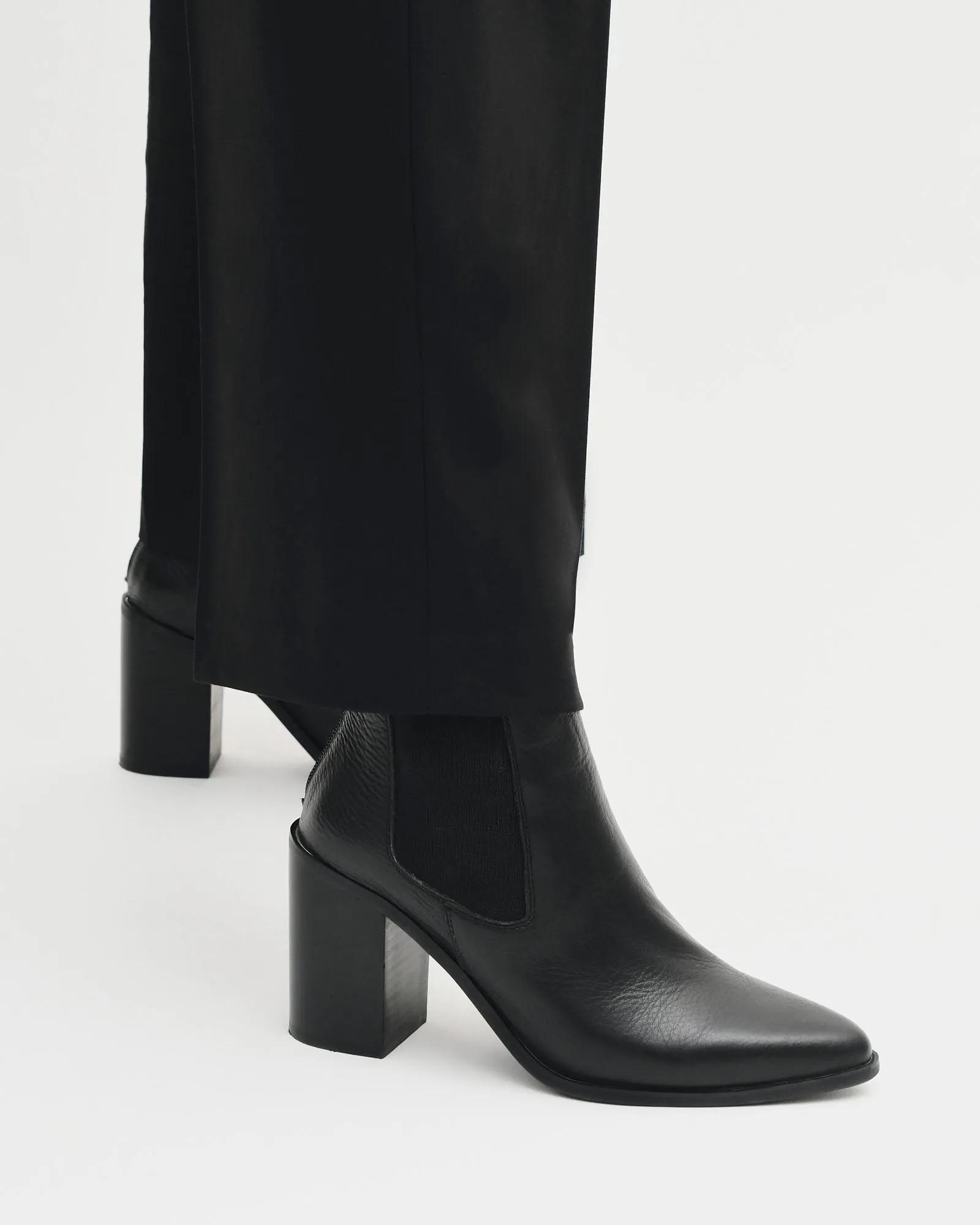 LOVER HIGH ANKLE BOOTS BLACK LEATHER Jo Mercer