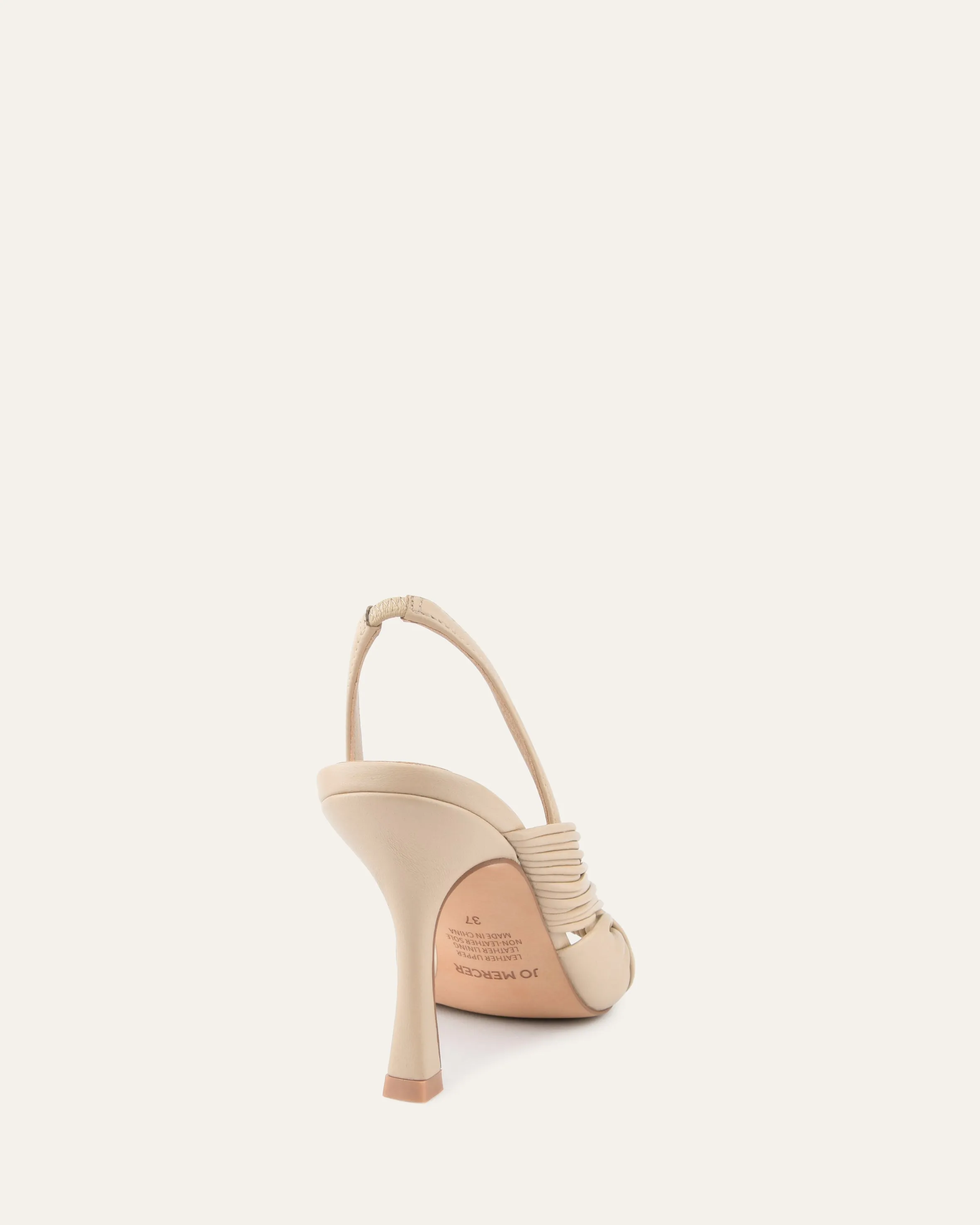 LUCKY HIGH HEEL SANDALS SAND LEATHER Jo Mercer